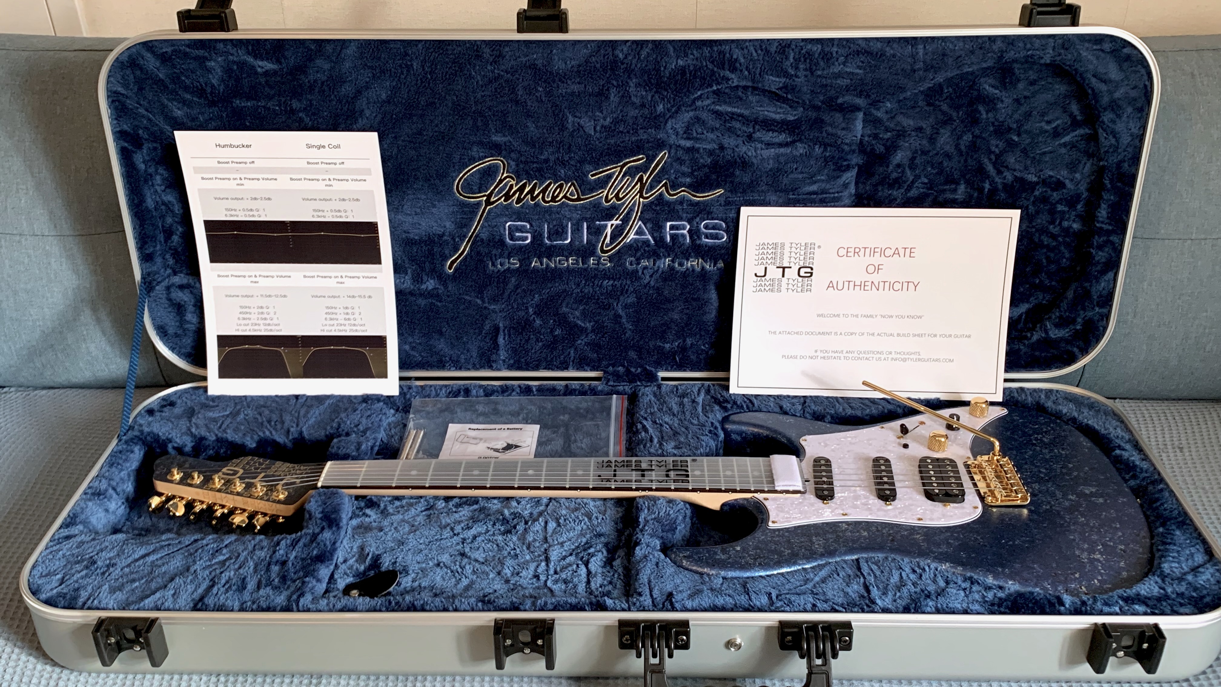 James Tyler JTG MK1 Blue Milky Way - comme neuve ! 