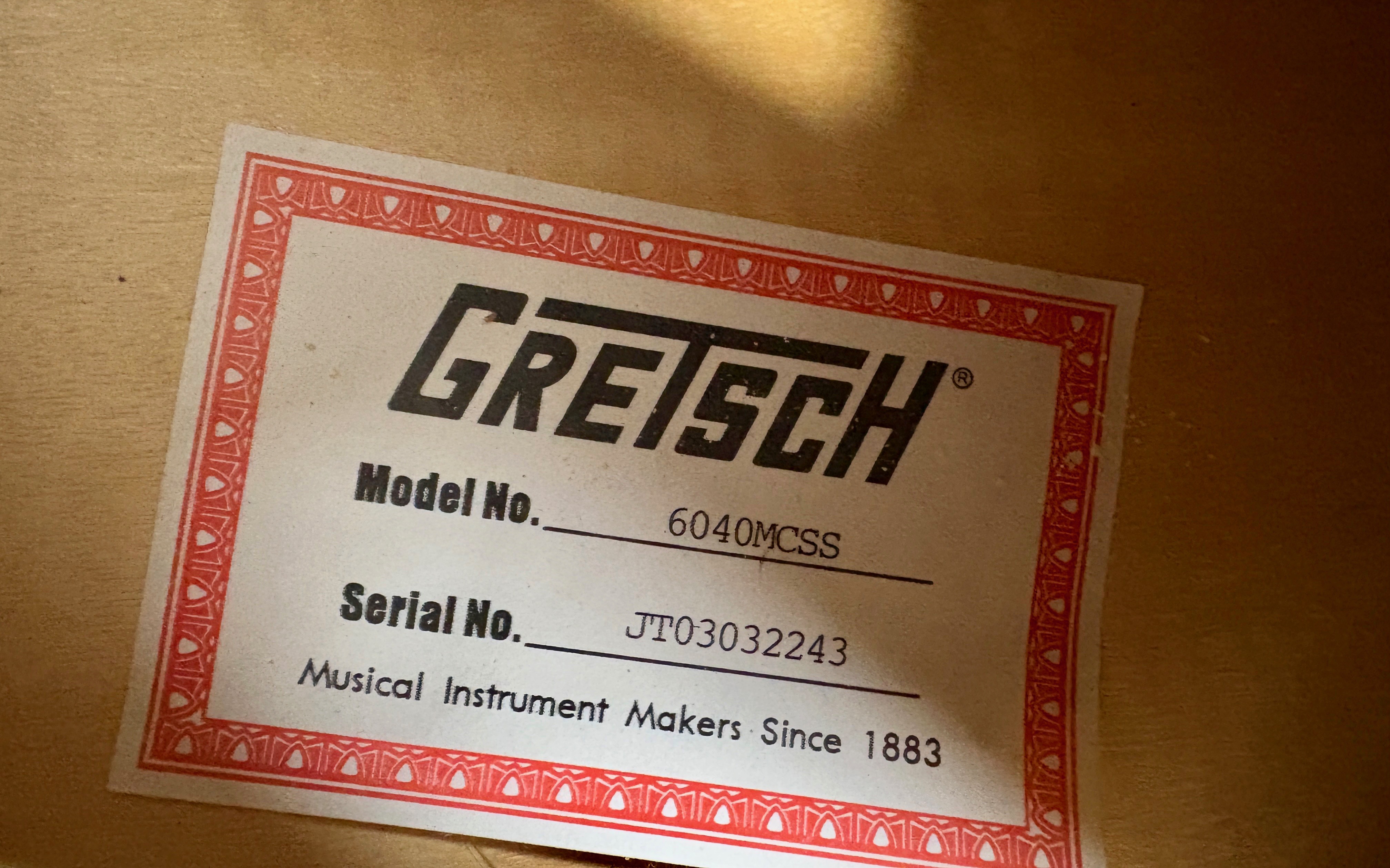 Gretsch G6040MCSS Synchromatic Cutaway Archtop (22804)