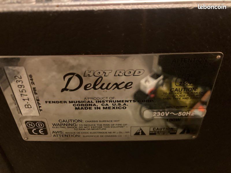 Vends Fender Hot Rod Deluxe