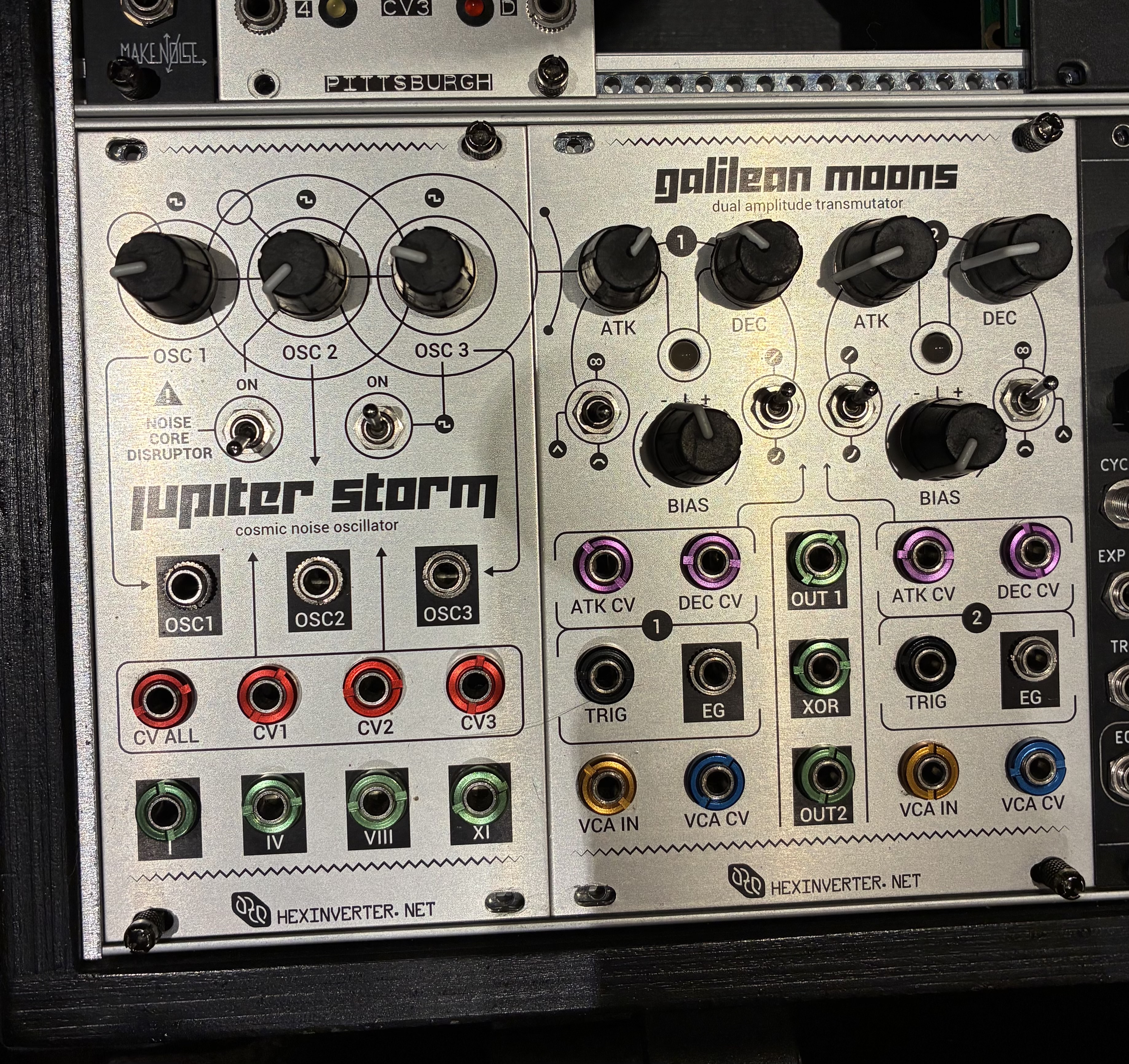 Hexinverter Jupiter Storm + Galilean Moon