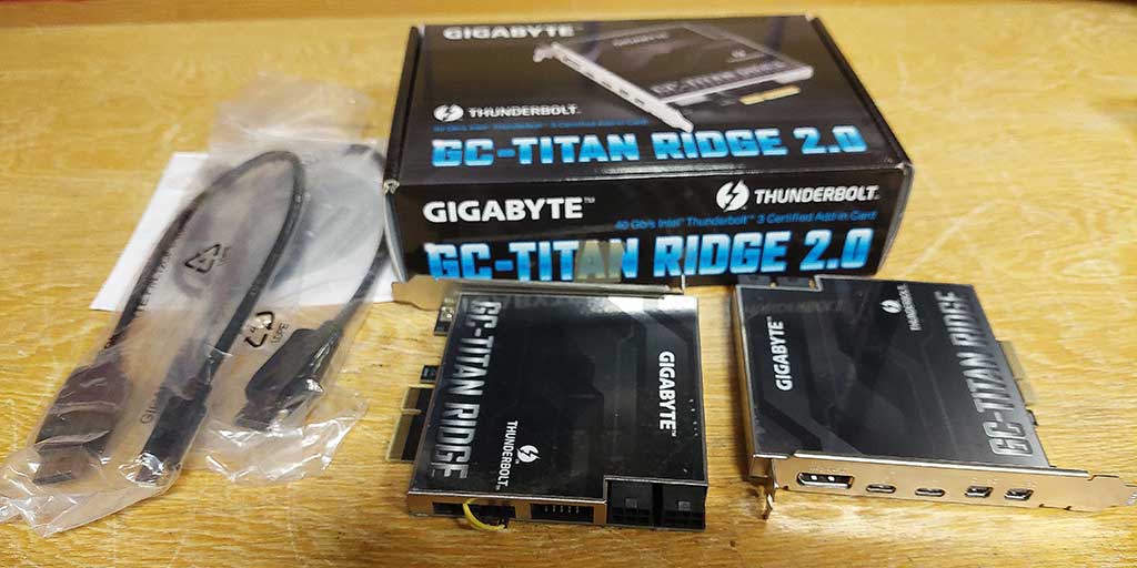 Lot Gigabyte GC-Titan Ridge 2.0 / Carte Thunderbolt 3 USB-C Flashée Apple Mac Pro