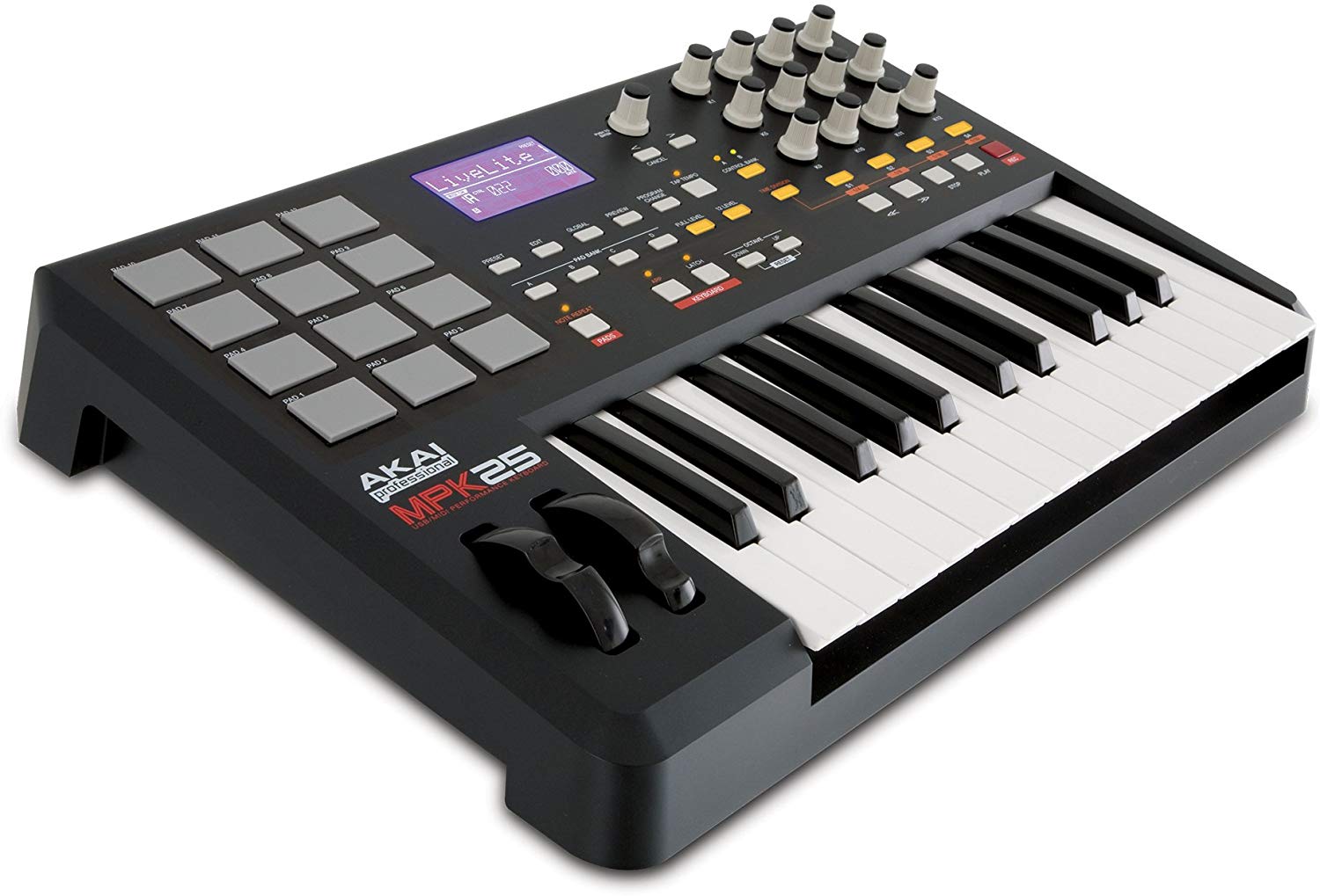 Akai MPK 25 – Clavier Maître MIDI USB – 25 Touches  & 12 Pads MPC