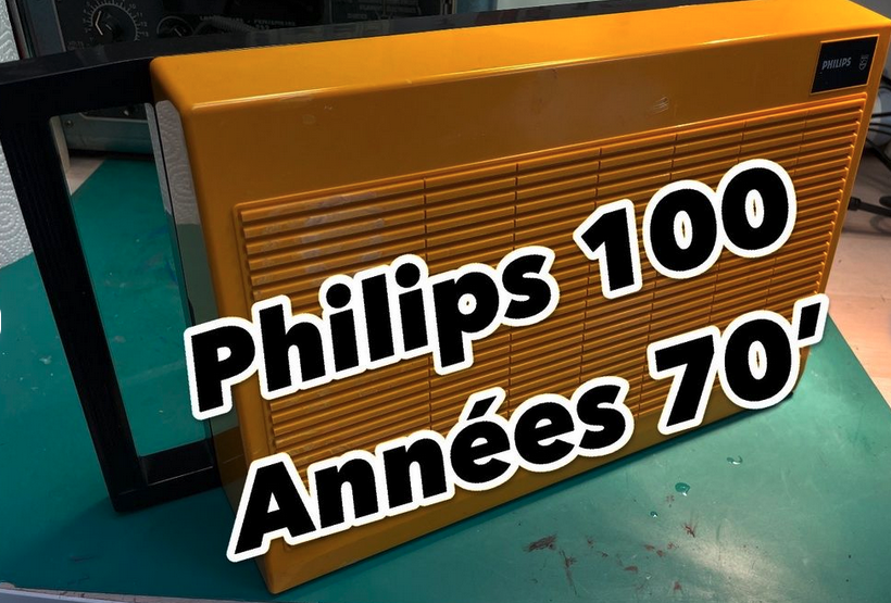 Platine vinyles transportable PHILIPS 100 - Années 70'