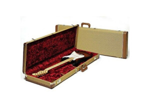 Fender Strat/Tele Multi-Fit Hardshell Case - Tweed w/ Red Poodle Plush Interior