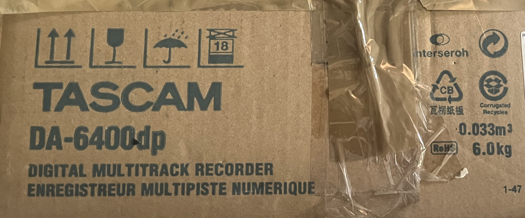Vends Tascam 6400dp NEUF