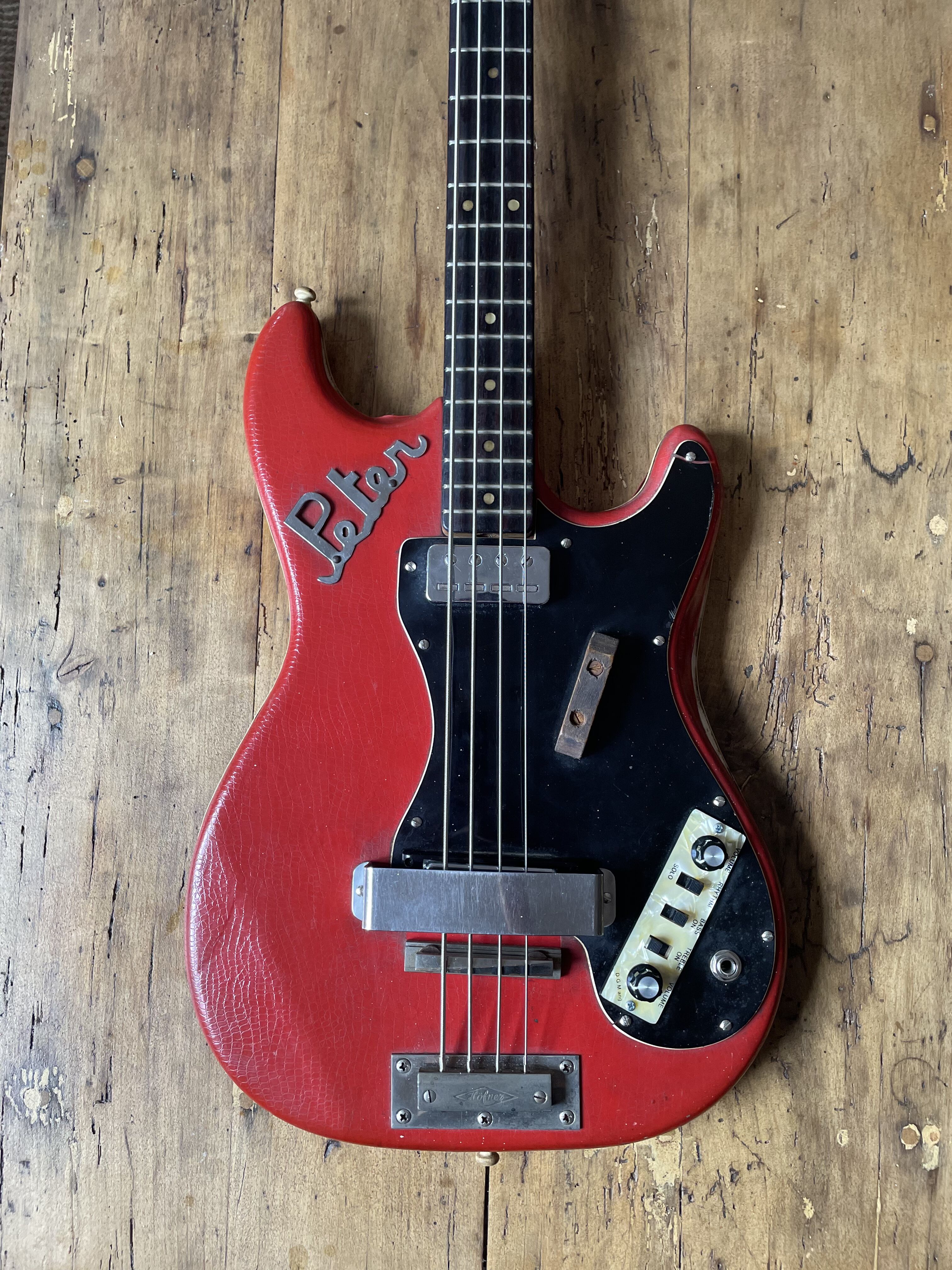 Rare & Vintage Hofner 182 Professional Bass (1962) Red Vinyl