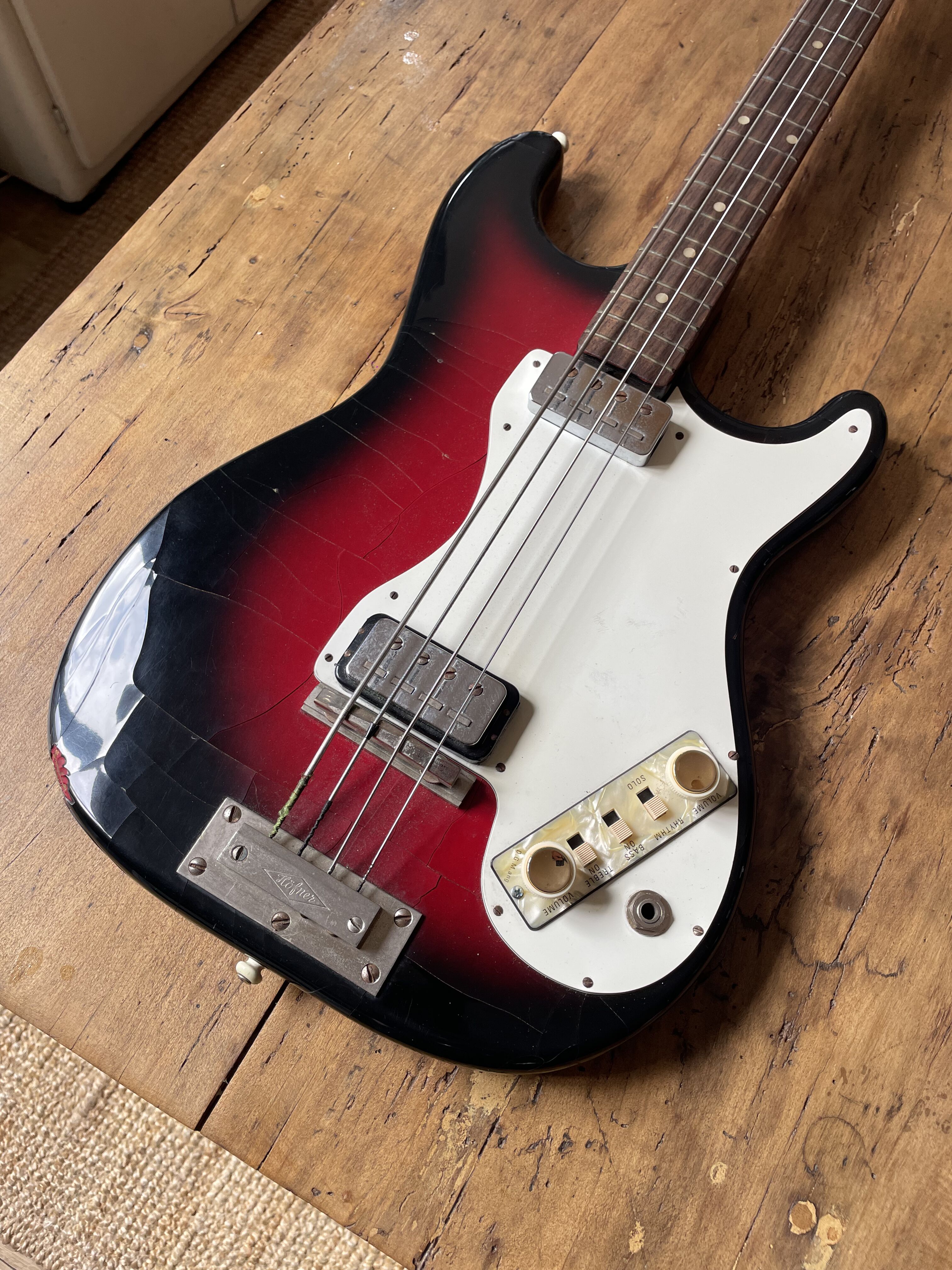 Rare & Vintage Hofner 182 Professional Bass (1962) Sunburst