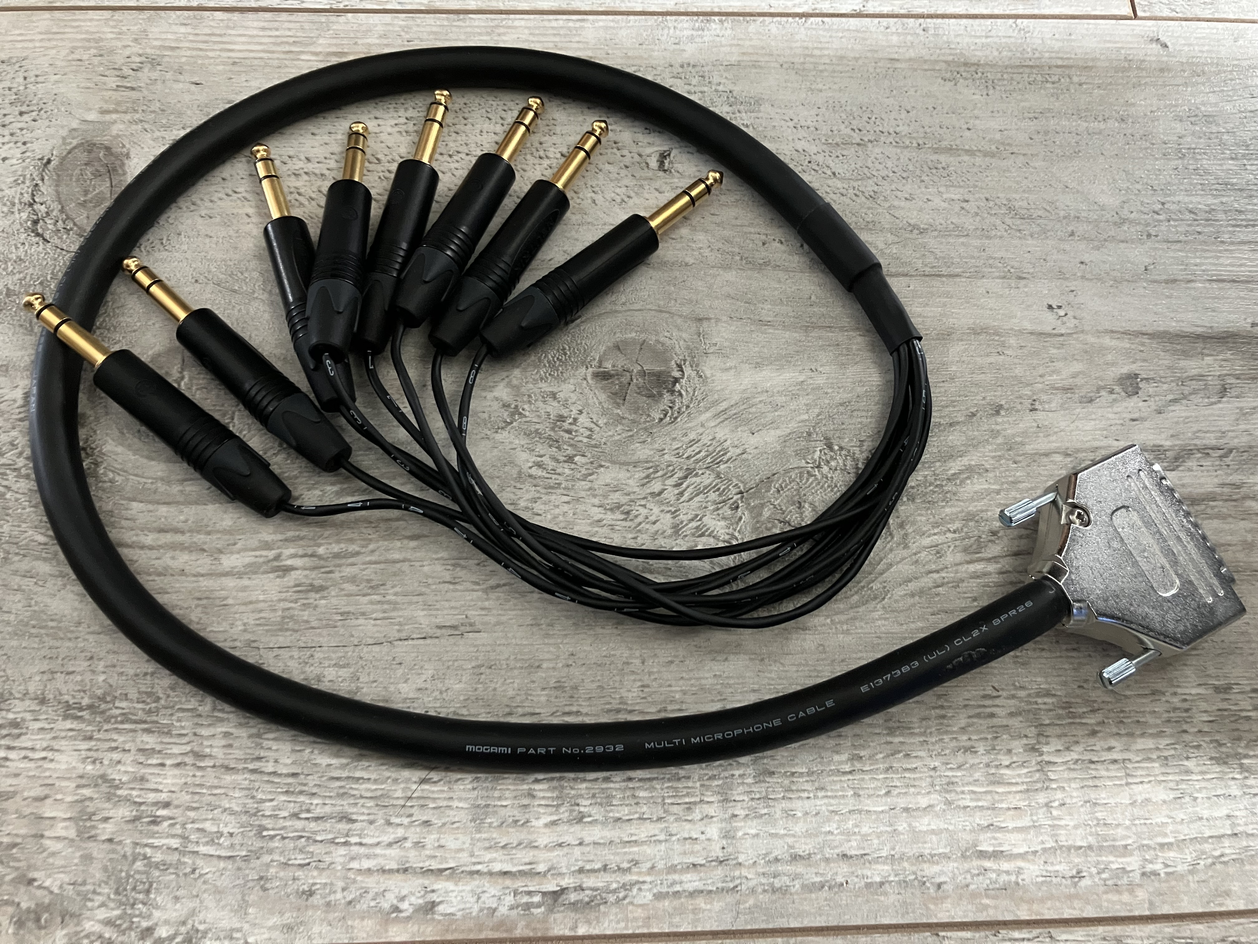 Mogami GOLD DB25 - 8 JACK TRS -1m