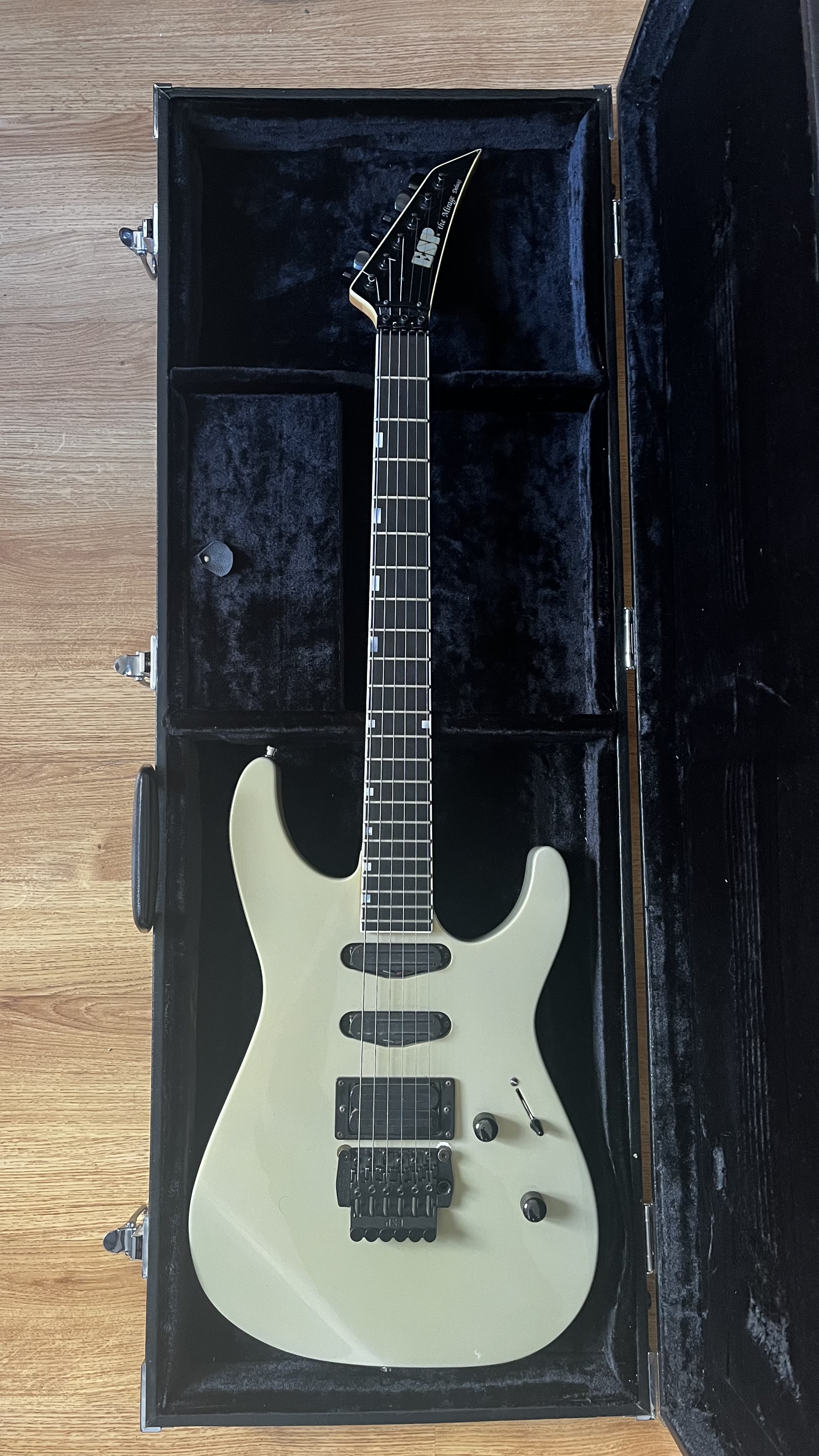 VDS/ECH ESP Mirage Deluxe lawsuit 1987 HSS pearl white