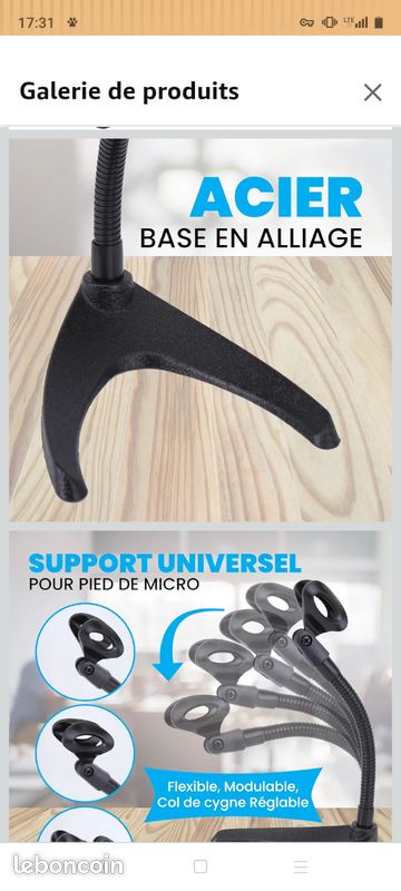 Neuf 2 mini pieds de Microphone de Bureau ou instruments