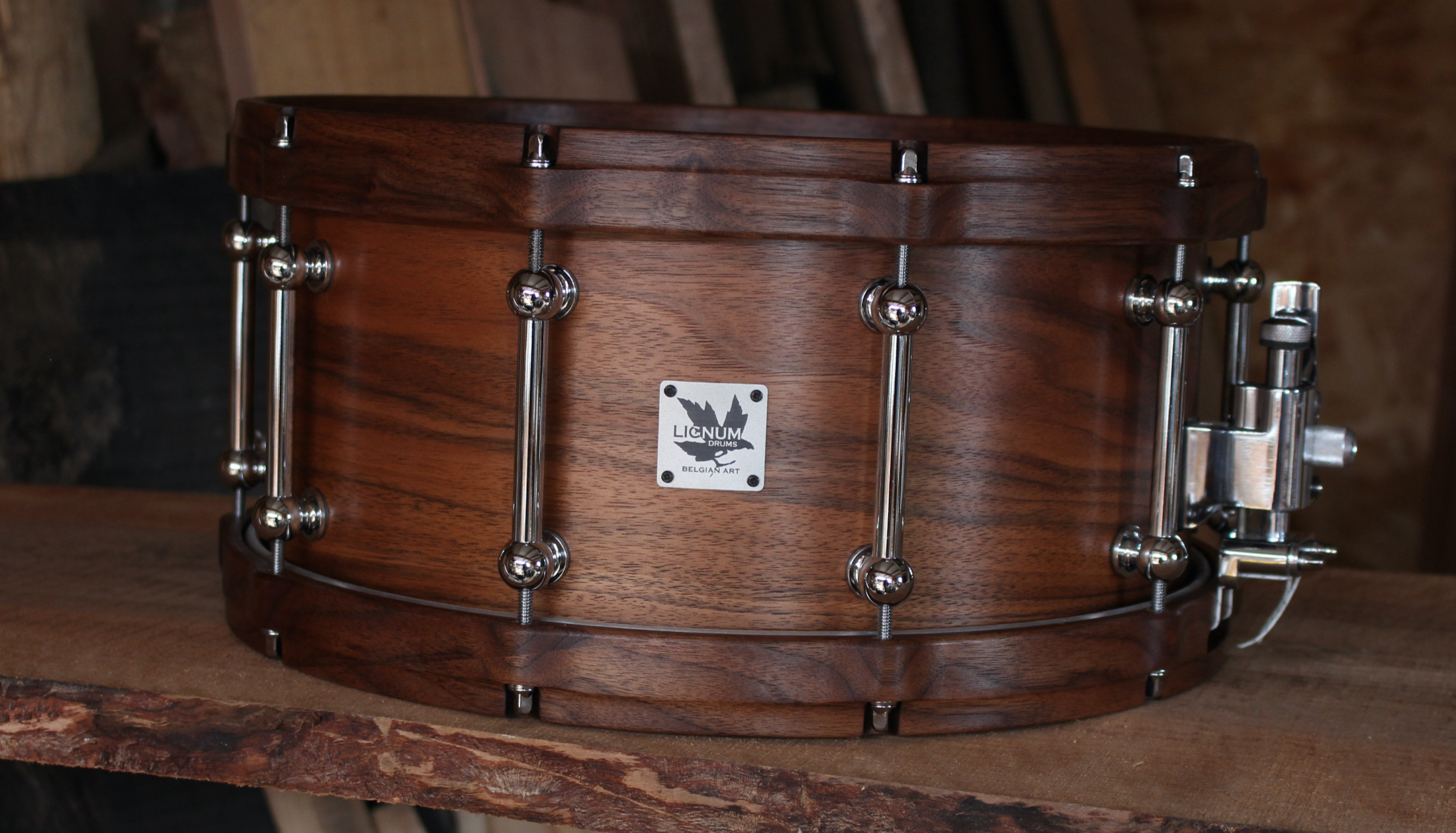 Casse-claire LIGNUM artisanale en noyer massif 6,5"X14"