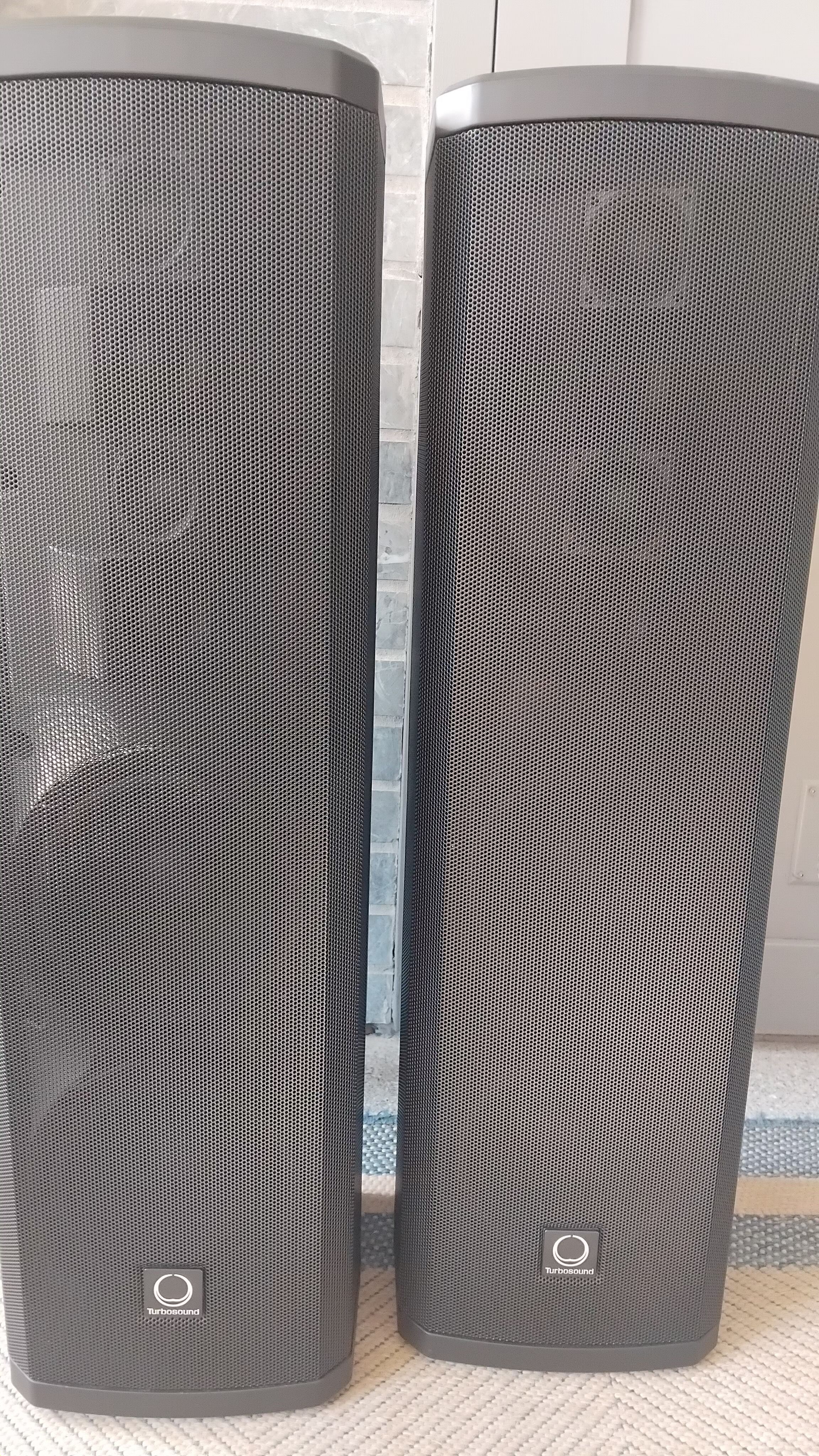 Deux Enceintes Turbosound ip300 avec sac de transport
