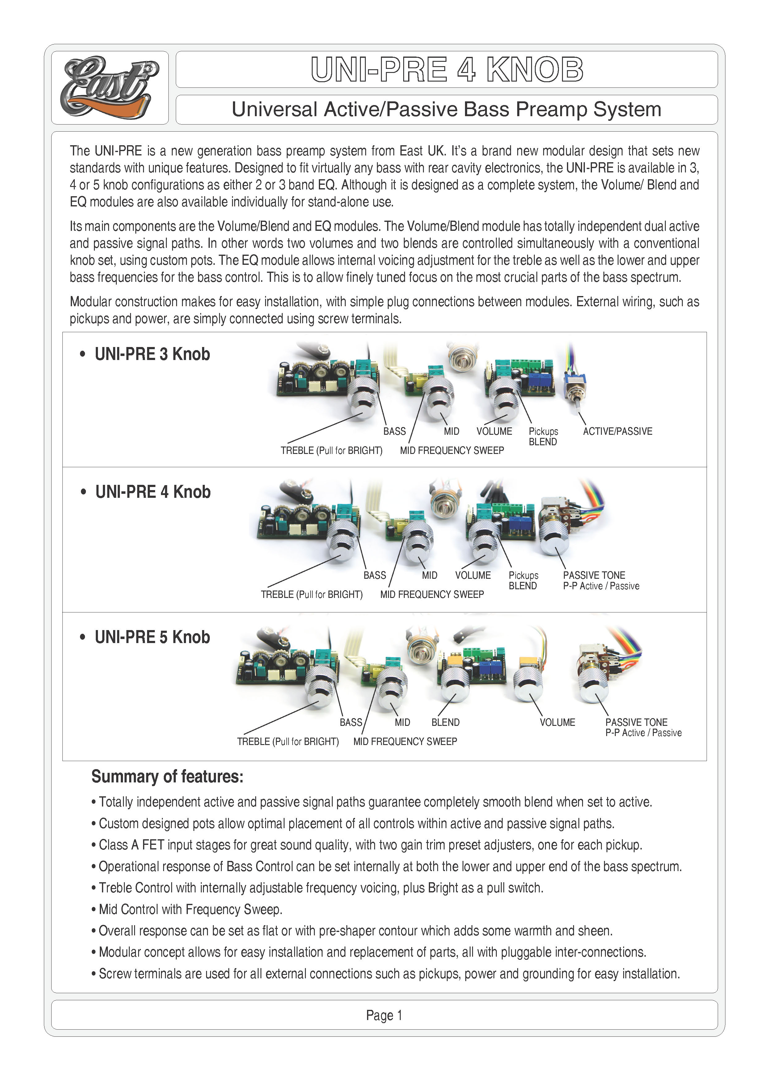 UNI-PRE-01-4-KNOB-01-1-inc-disposal Page 1