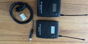 Vends un pack SENNHEISER Bodypack Transmetteur SK100, Receveur EK100 G2 B Fréquences 626-662 MHz+Sennheiser Mke 40ew