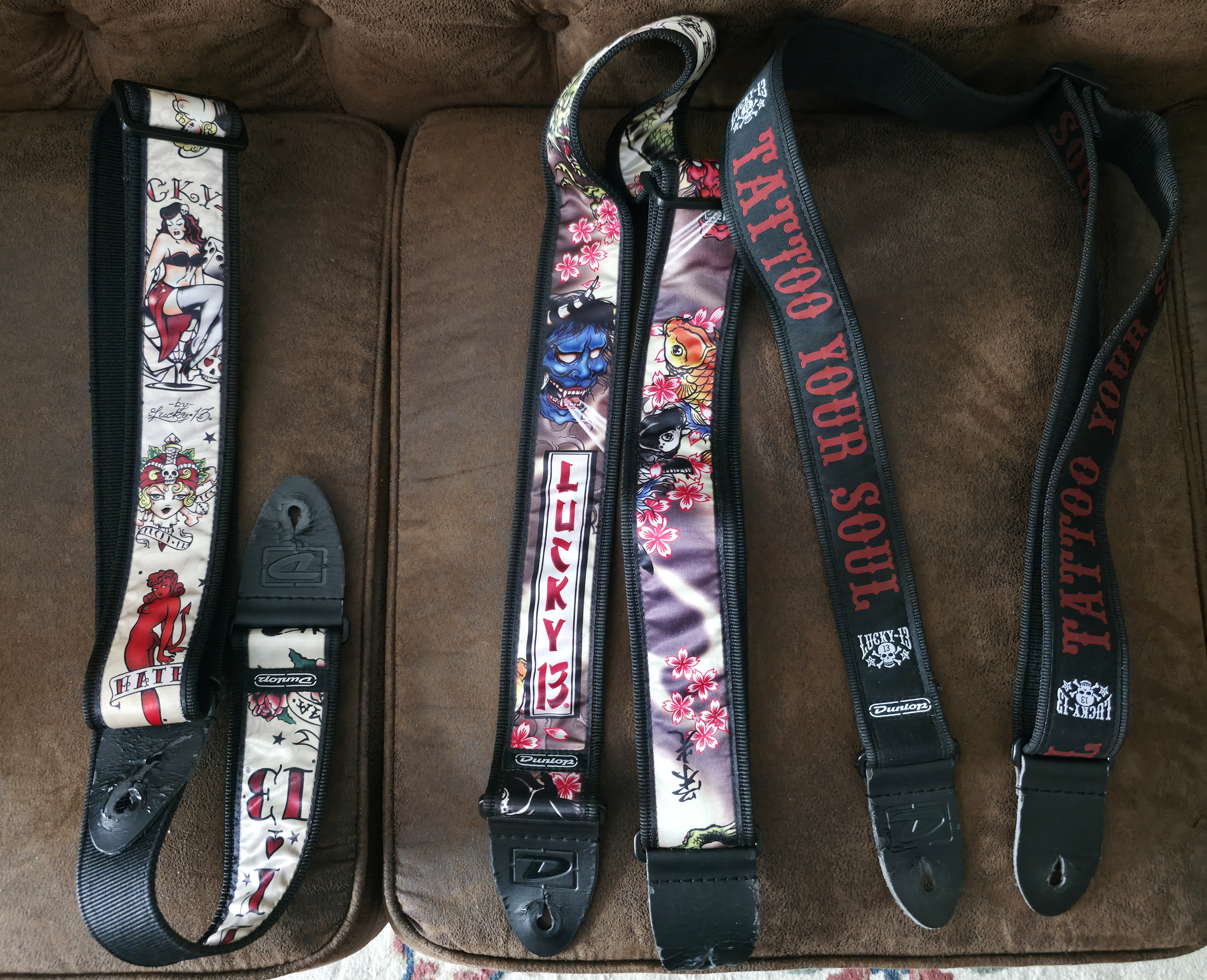 3 sangles Dunlop Lucky 13