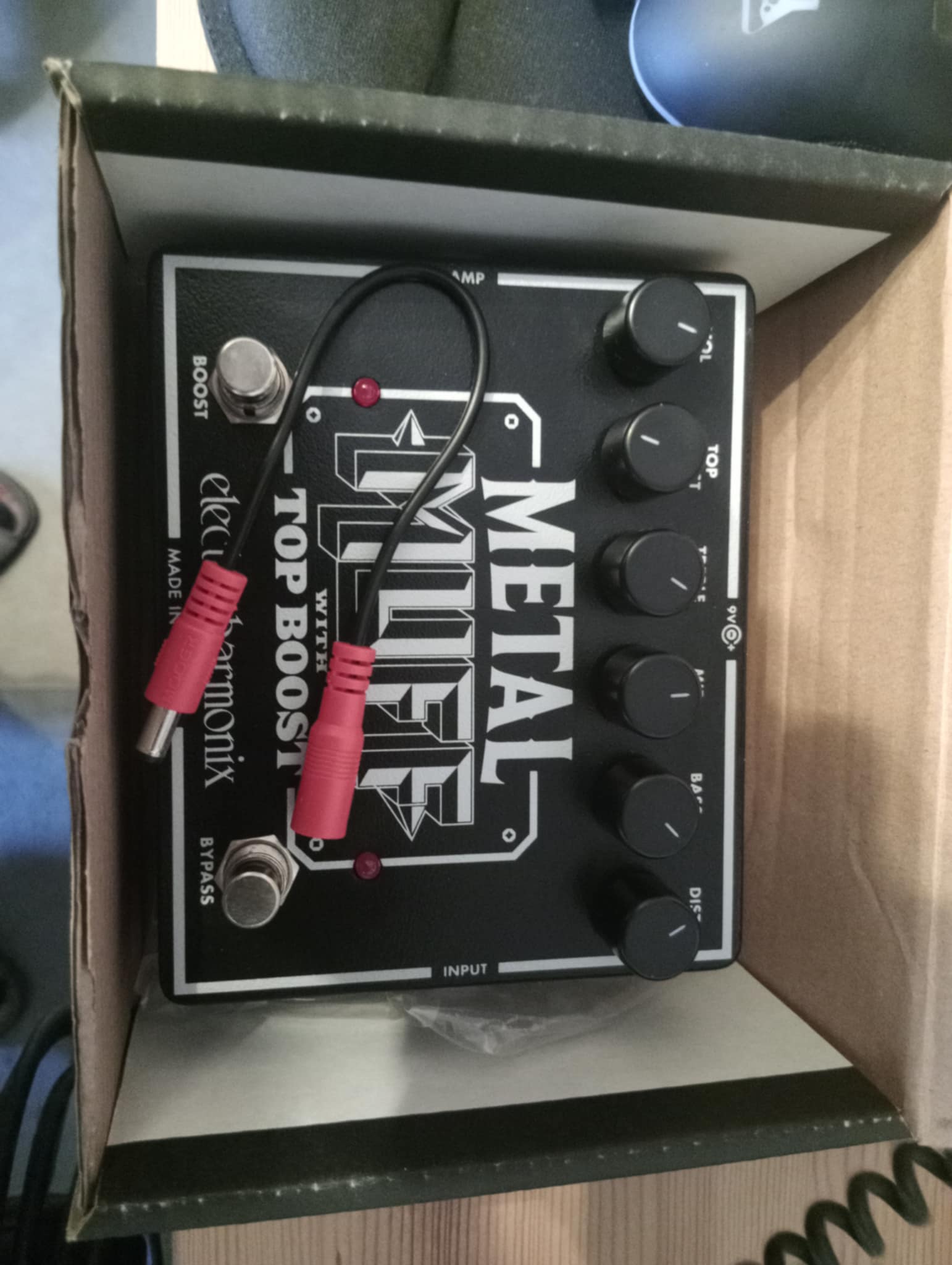 Pédale Distorsion EHX Metal Muff Top Boost
