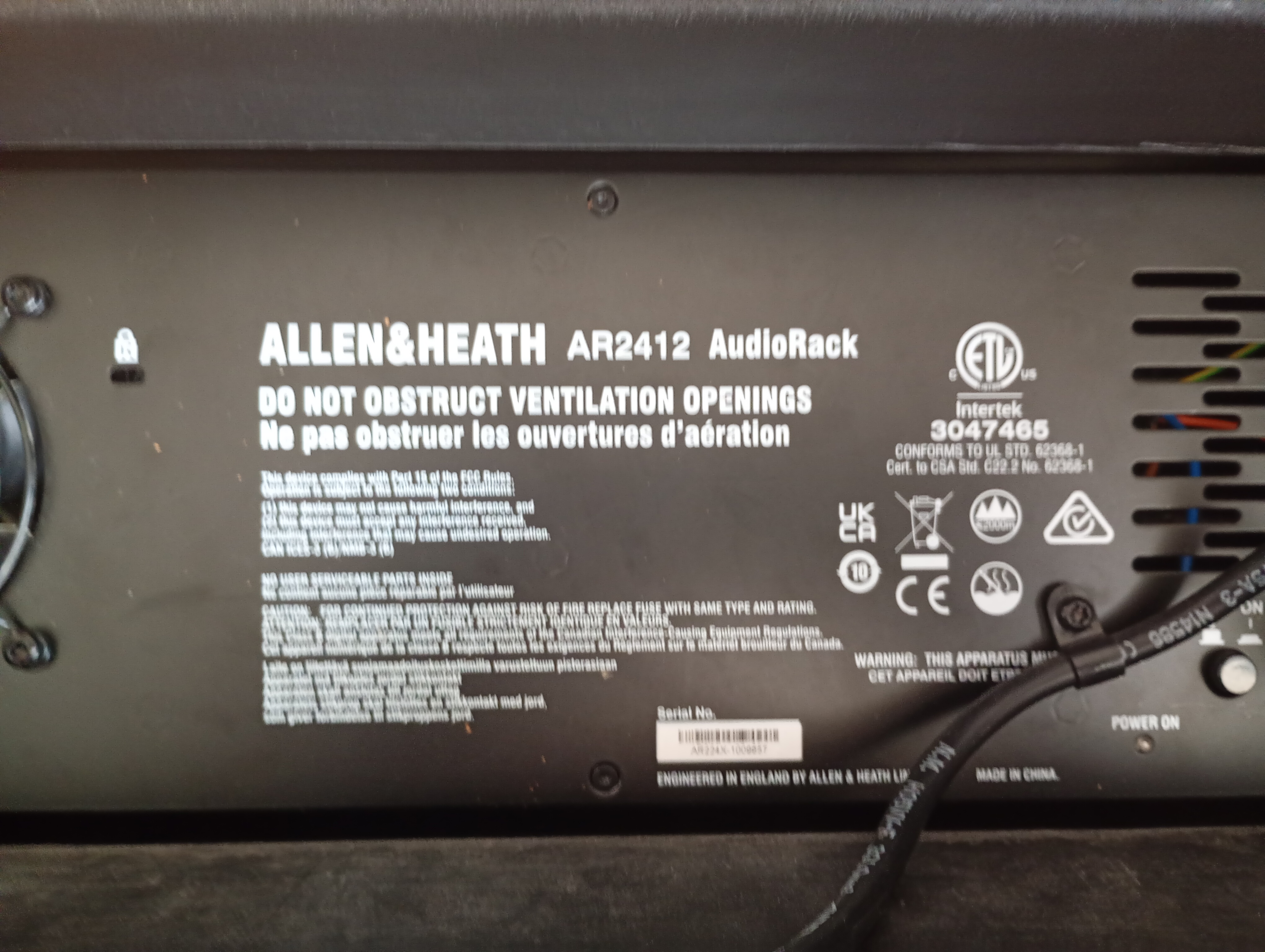Vend Allen & Heath AR2412
