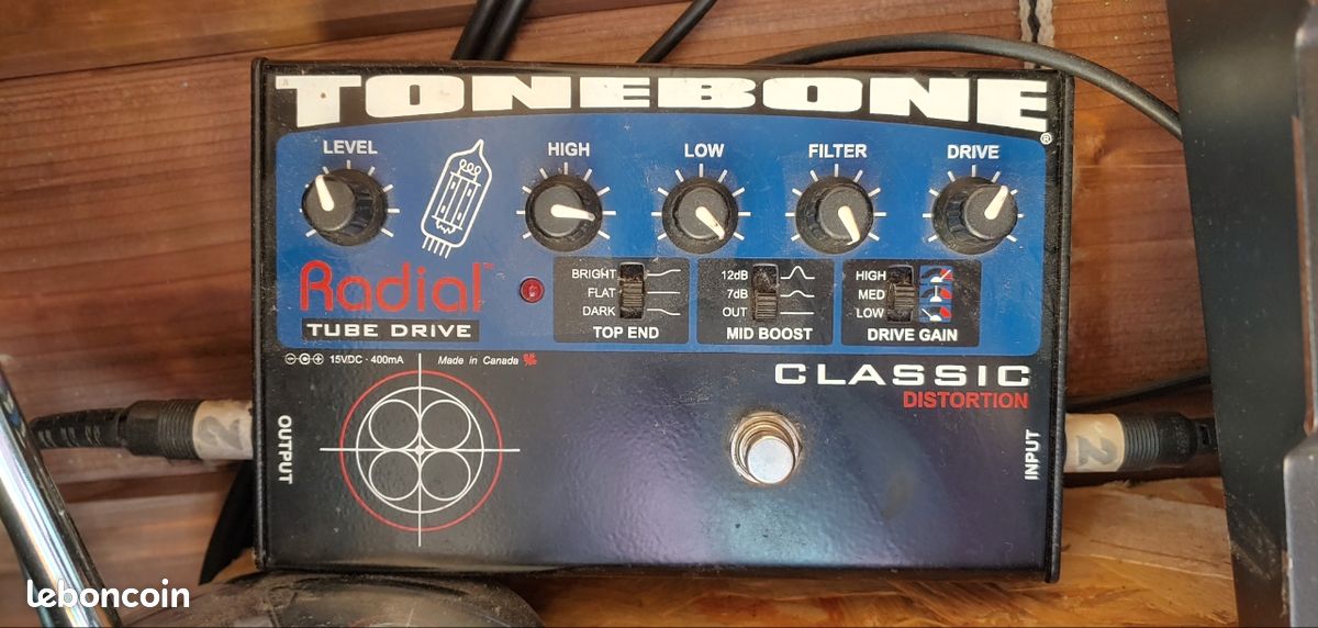 Pédale distortion à lampe Radial Engineering Classic Tonebone