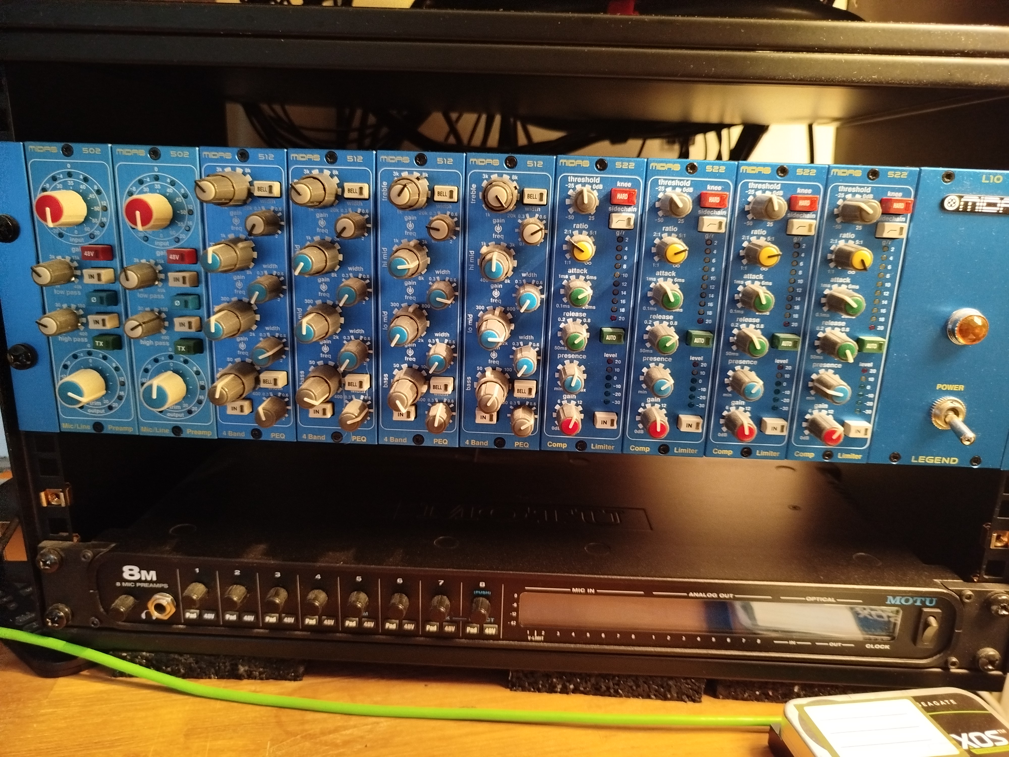 Midas L10 Legend+2 pream 5022+4 eq 512 a transfo+4 comp 522 a transfo