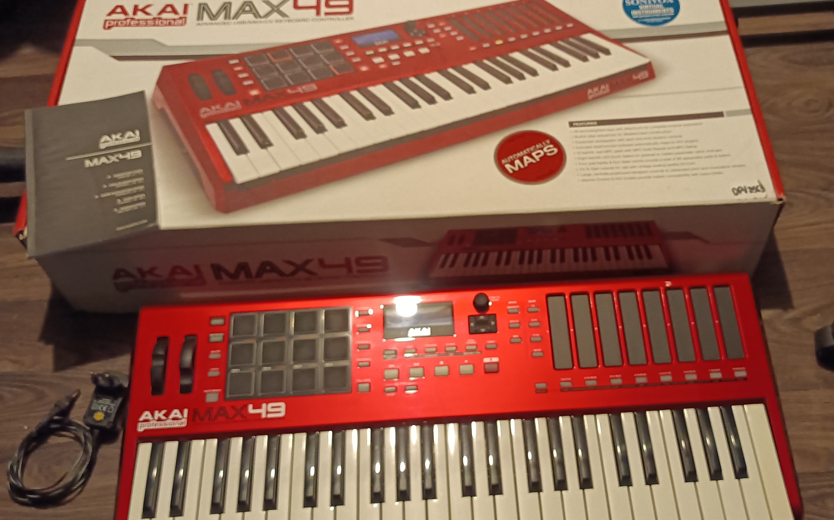 Akai Professional Max 49 Clavier maître + Carton et accessoires d'origines