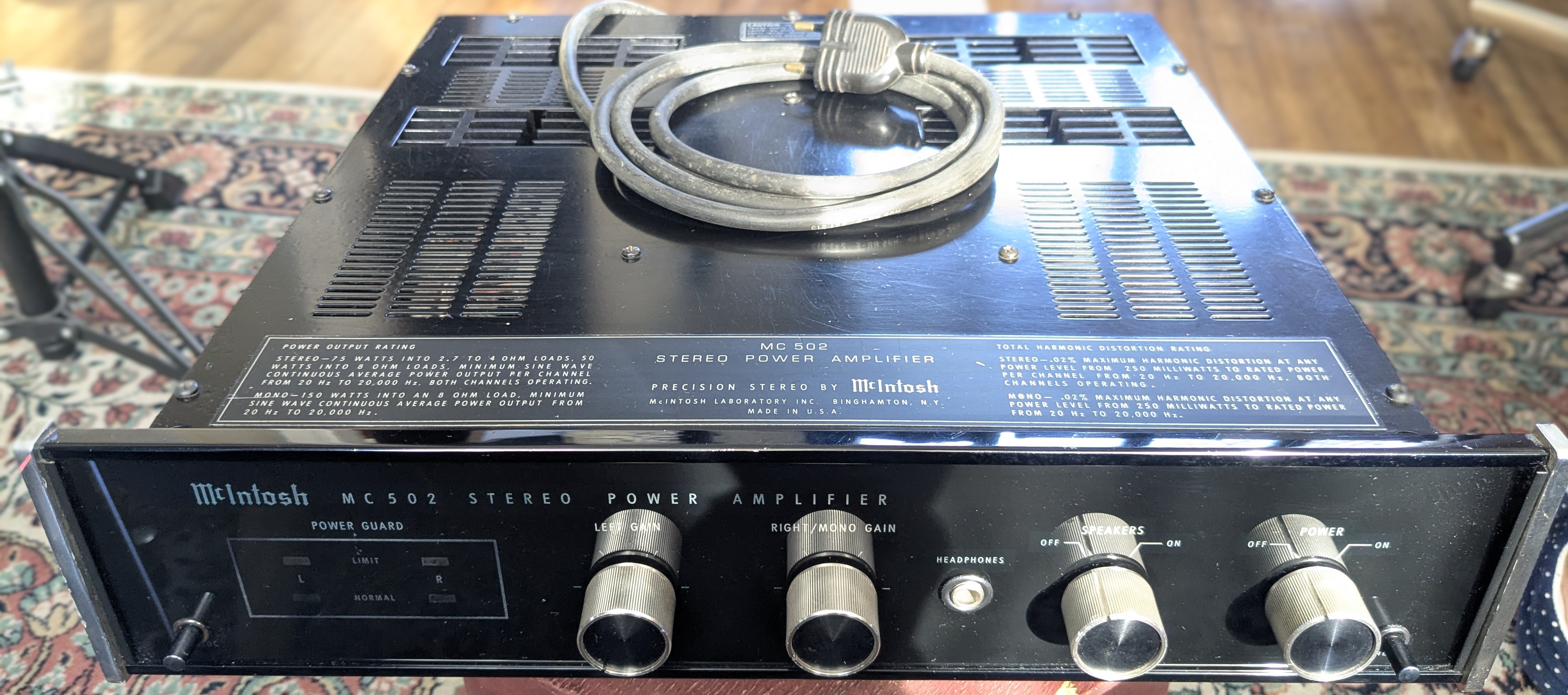 Amplificateur Stéréo McIntosh MC502