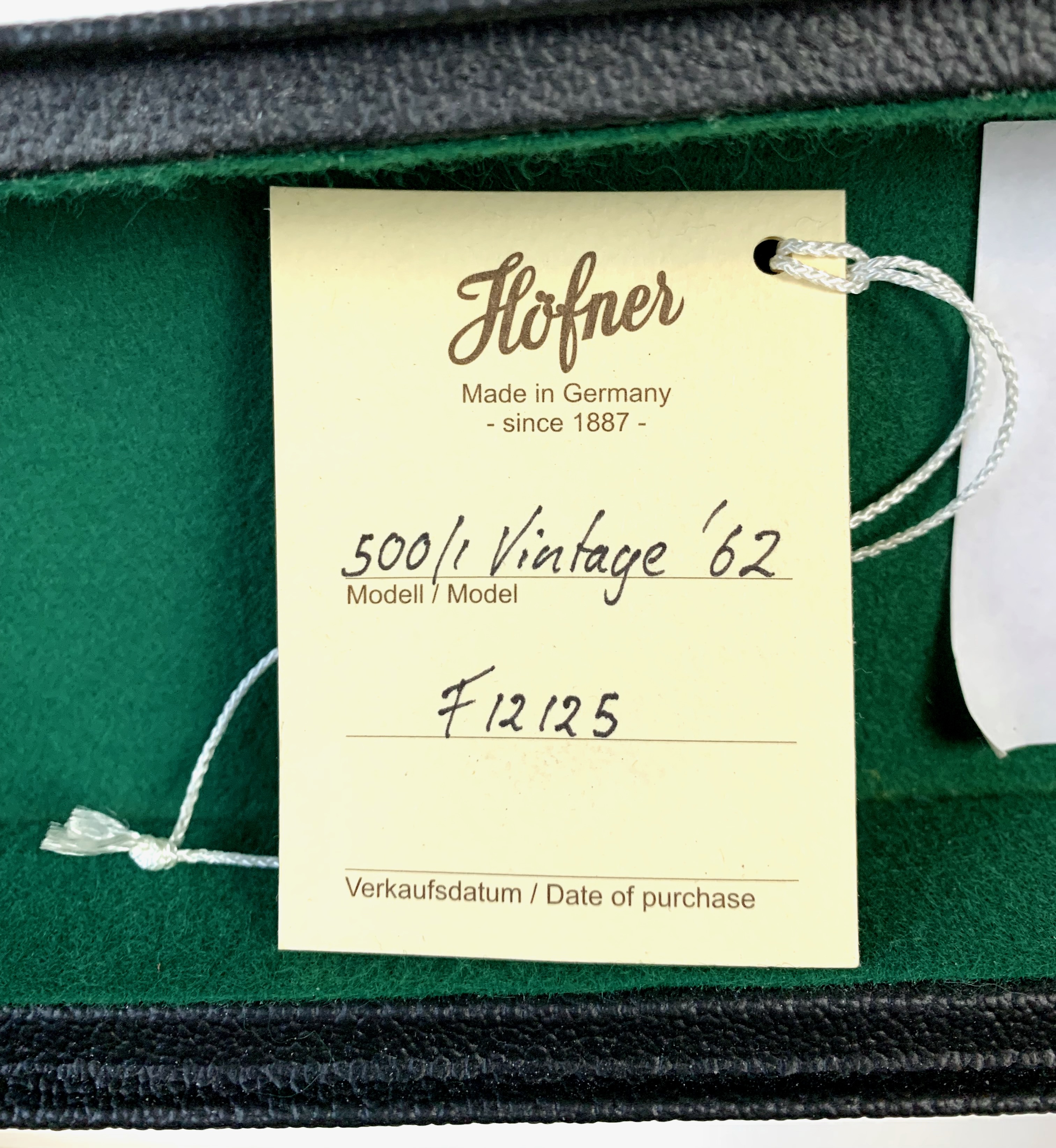 Hofner Guitars 500/1 Vintage '62 (57443)