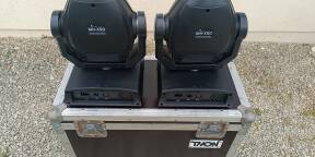 Vends lot de 4 Lyres Stairville MH-X50+ Led + 2 Flight cases