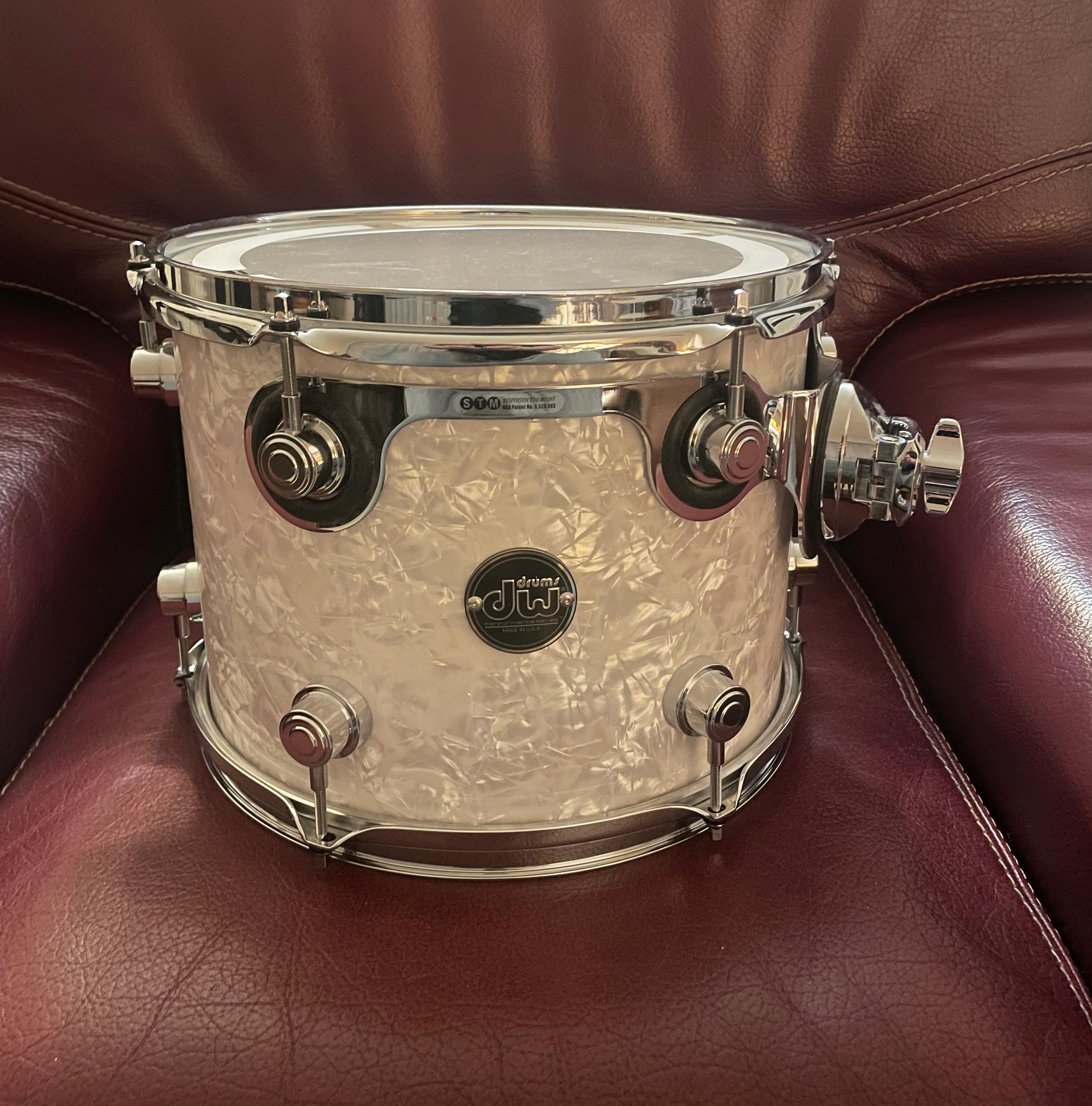 DW Performance White Marine Pearl Rack Tom 12x9"