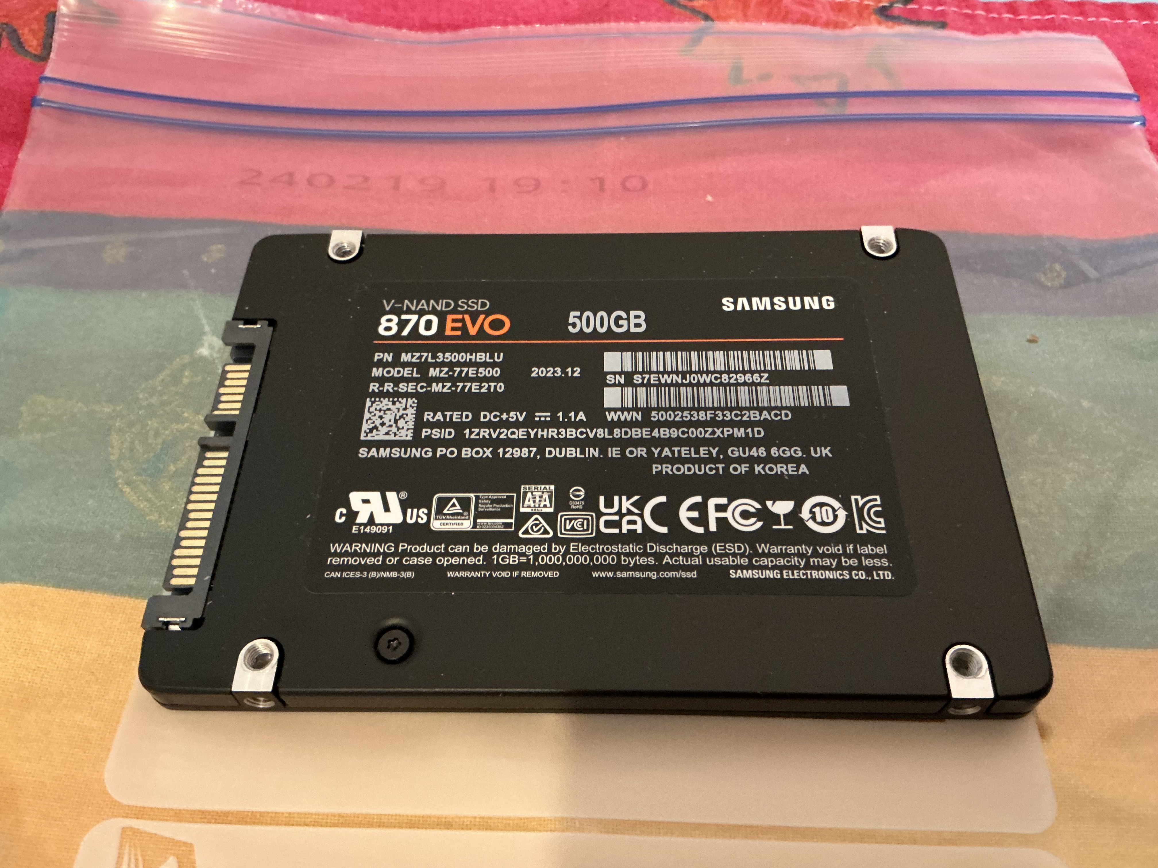 Vends Ssd Samsung Evo 870 500 go Sur Paris