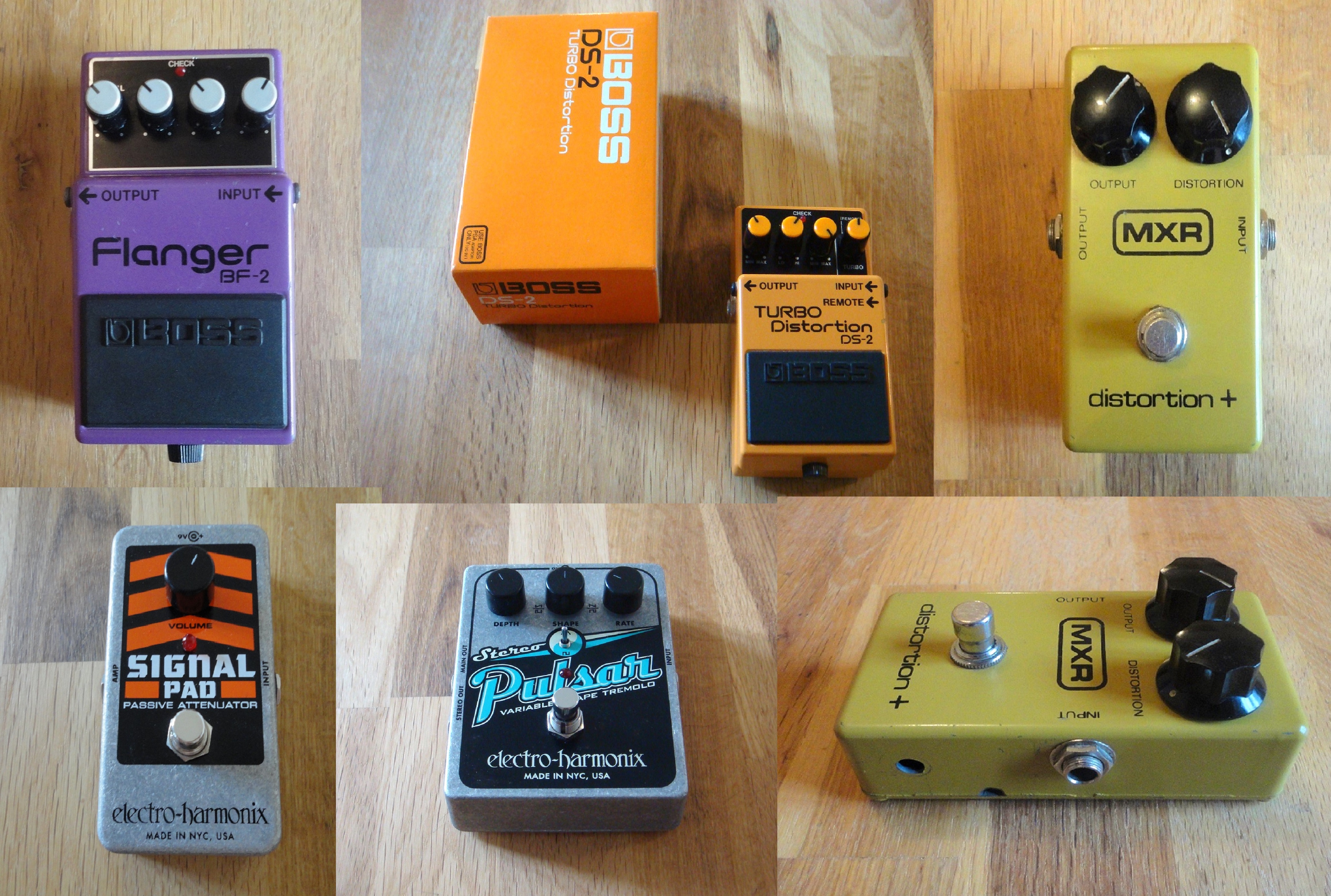 Pédales Boss, Electro Harmonix, MXR (en lot ou à l'unité)