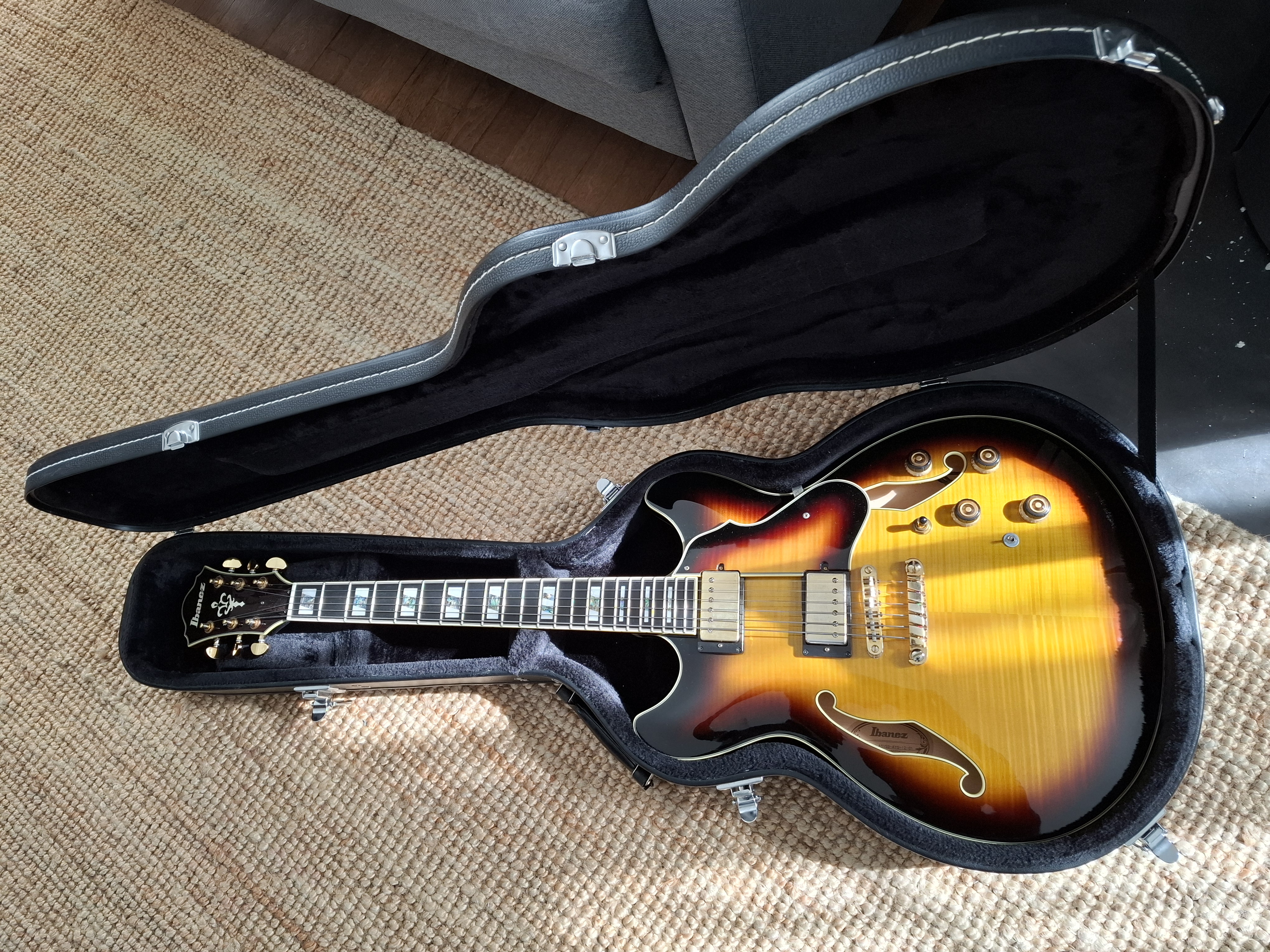 Ibanez AS153 AYS avec étui dur