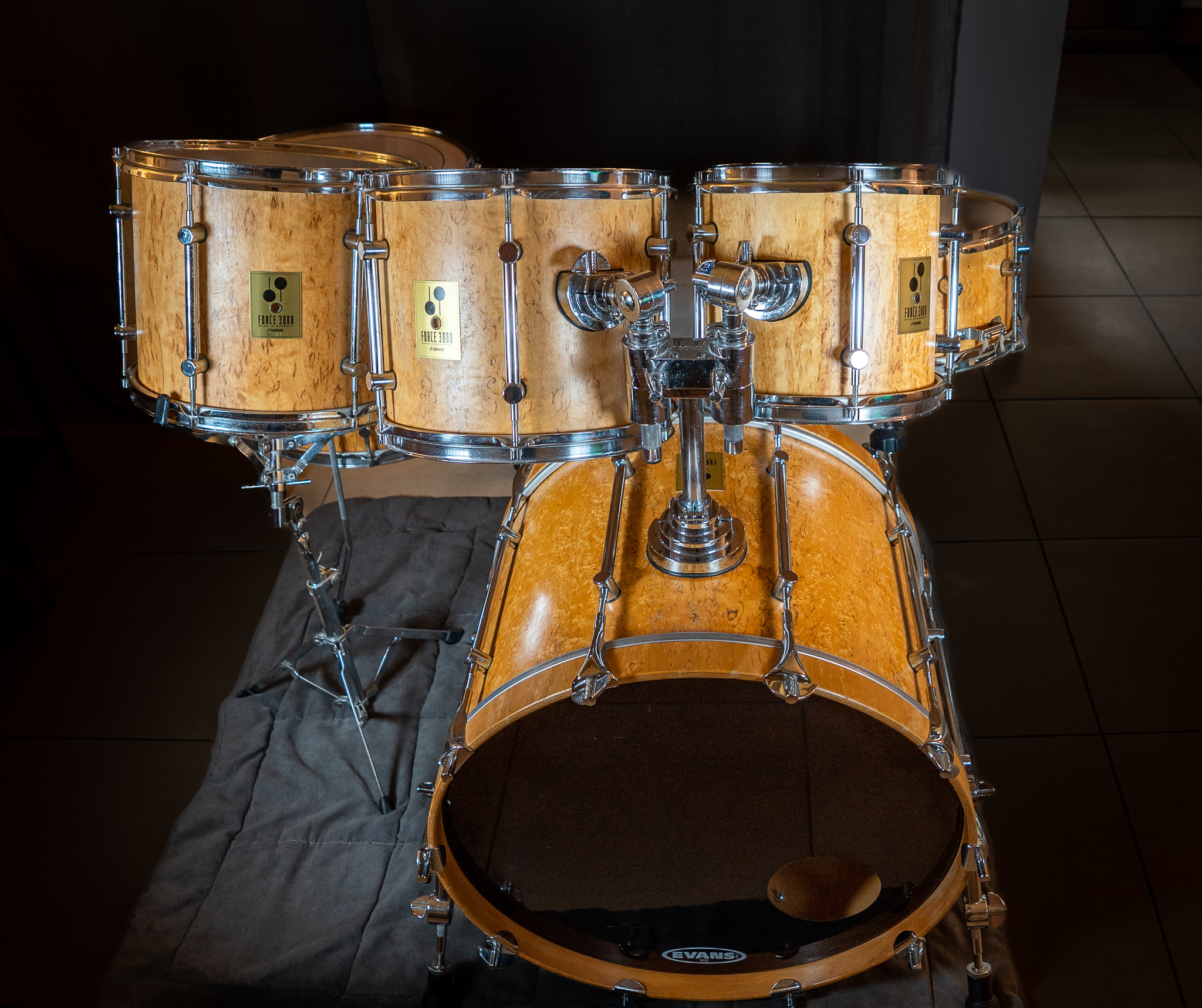 Rare SONOR Force 3000 de 1992 - 9 plis Scandinavian Birch – Kit complet 22/10/12/13/16 + Snare – Excellent état