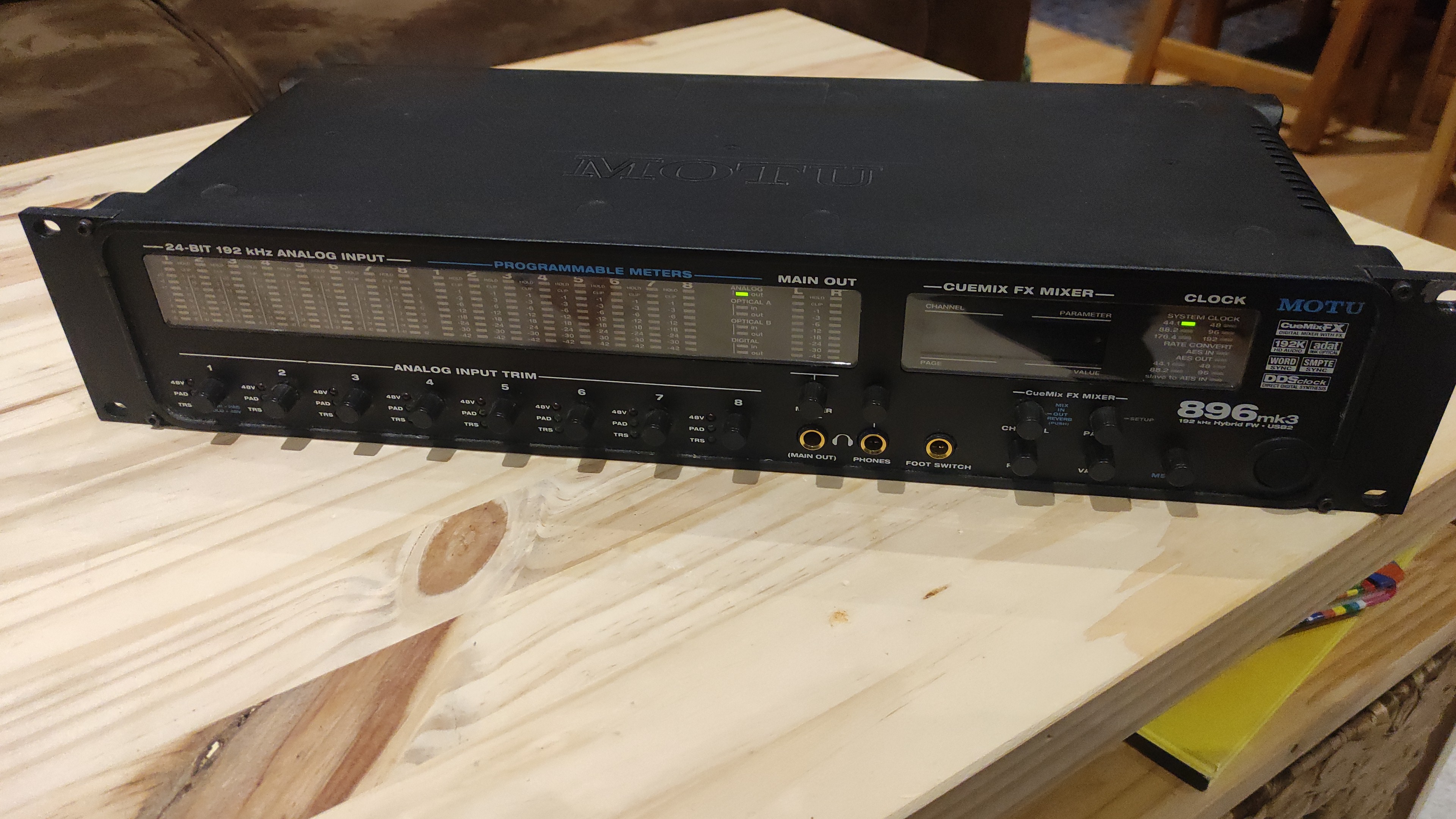 Vends Motu 896 mk3 hybrid (usb/firewire)
