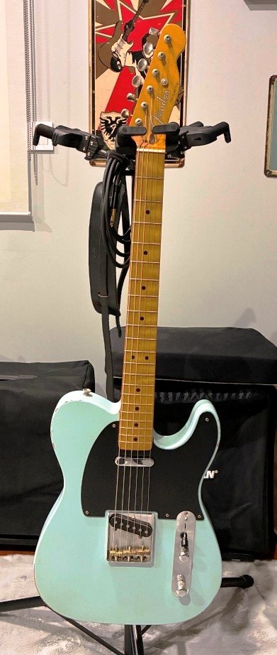FENDER TELECASTER SERIE limitée road worn 50S COULEUR SONIC BLUE