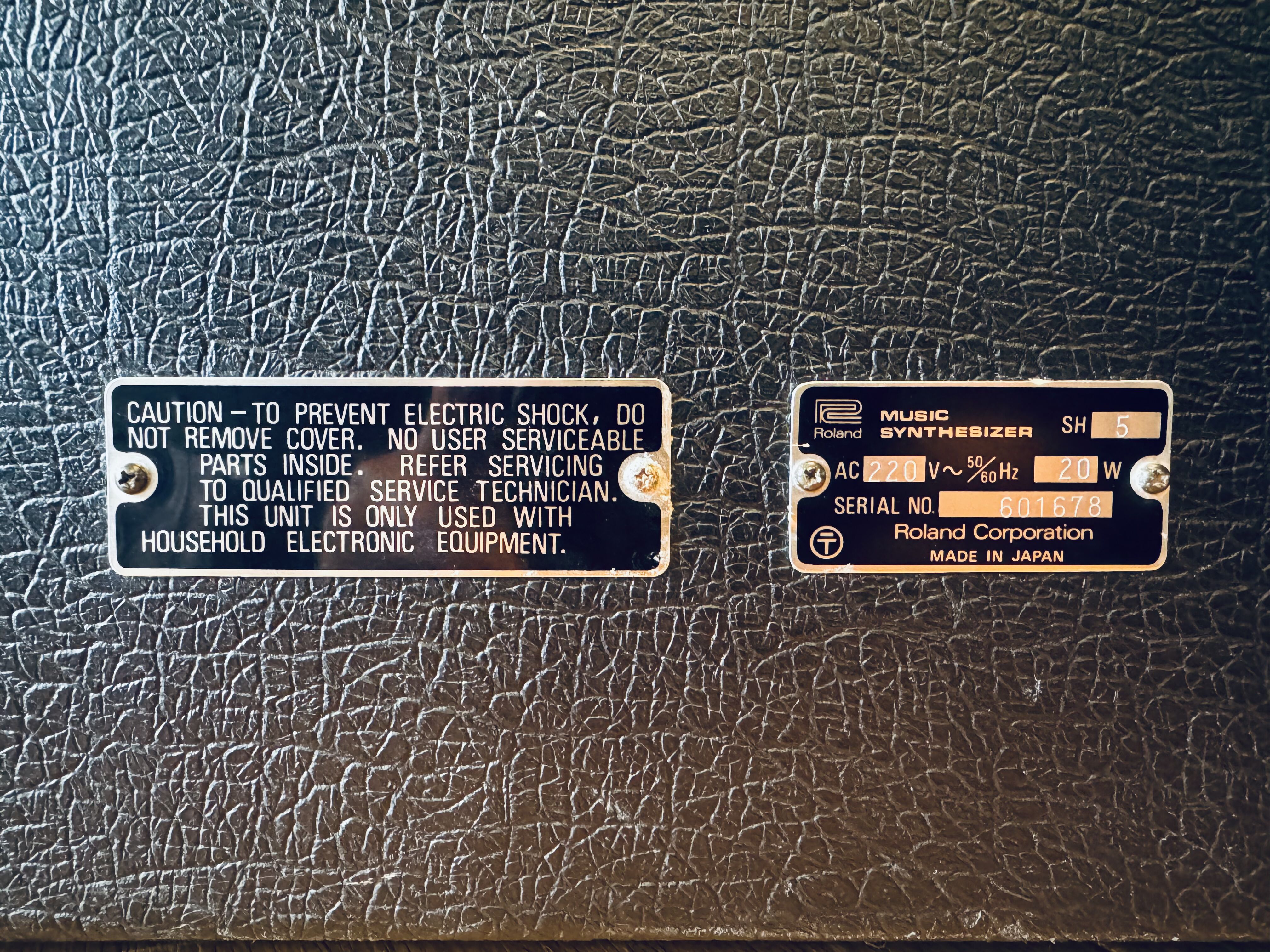  Roland SH-5 44-Key Synthesizer 1975 - 1978 - Black