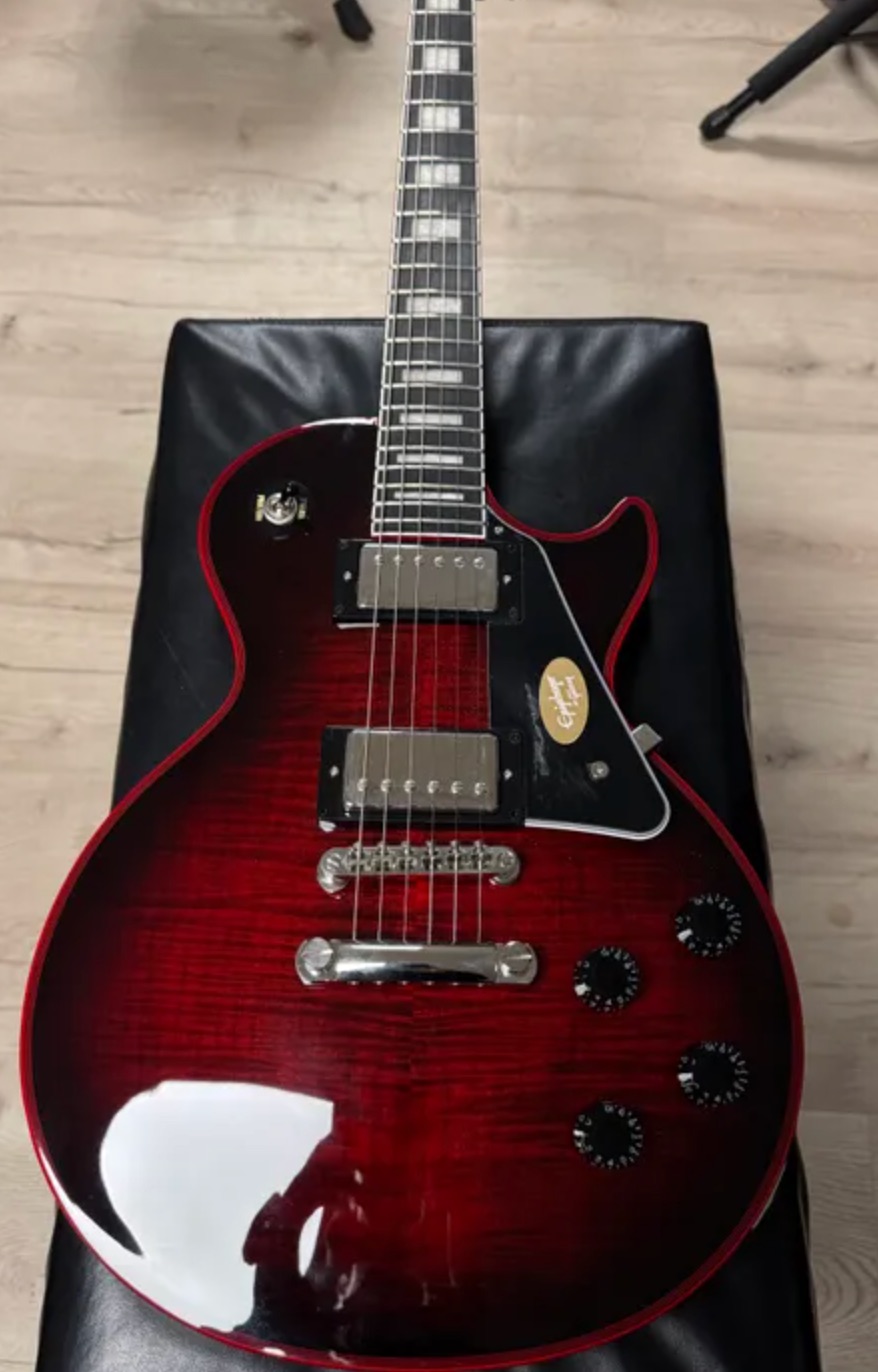Epiphone Les Paul Custom Widow Red Burst neuve