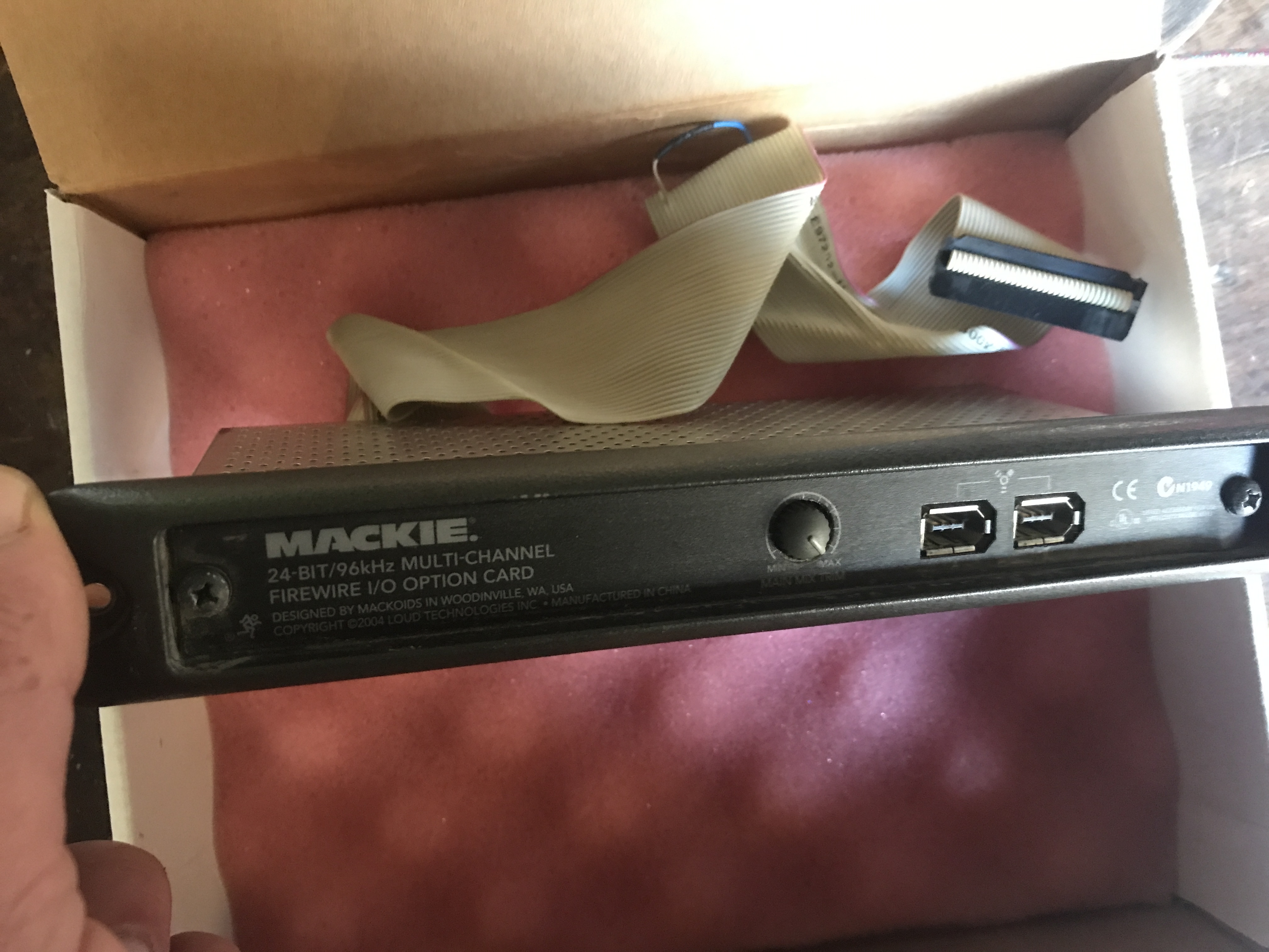 Vends carte firewire pour Onyx 1220,1620 et 1640