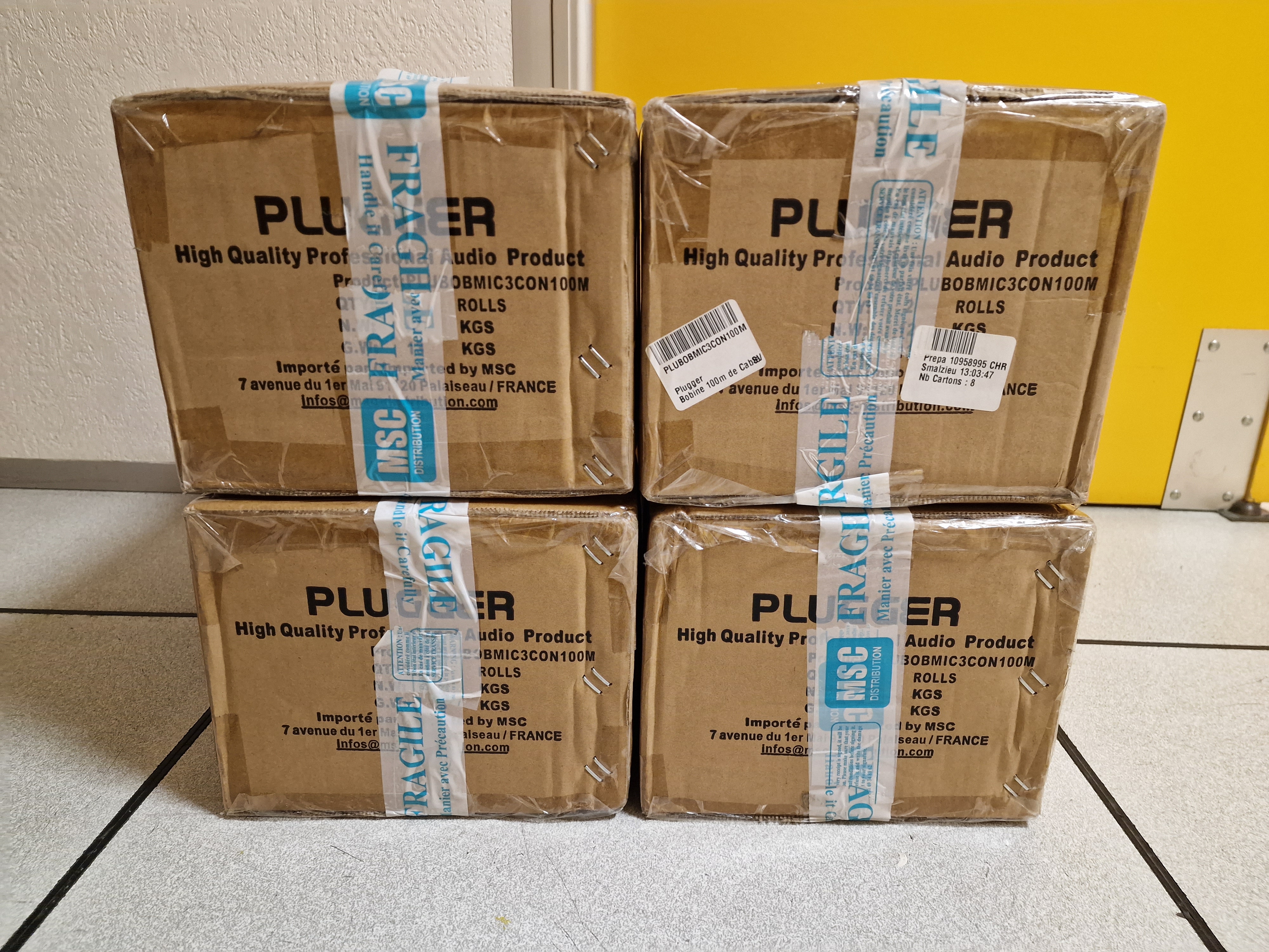 Vends 8x 100m de câble micro Plugger (NEUF)