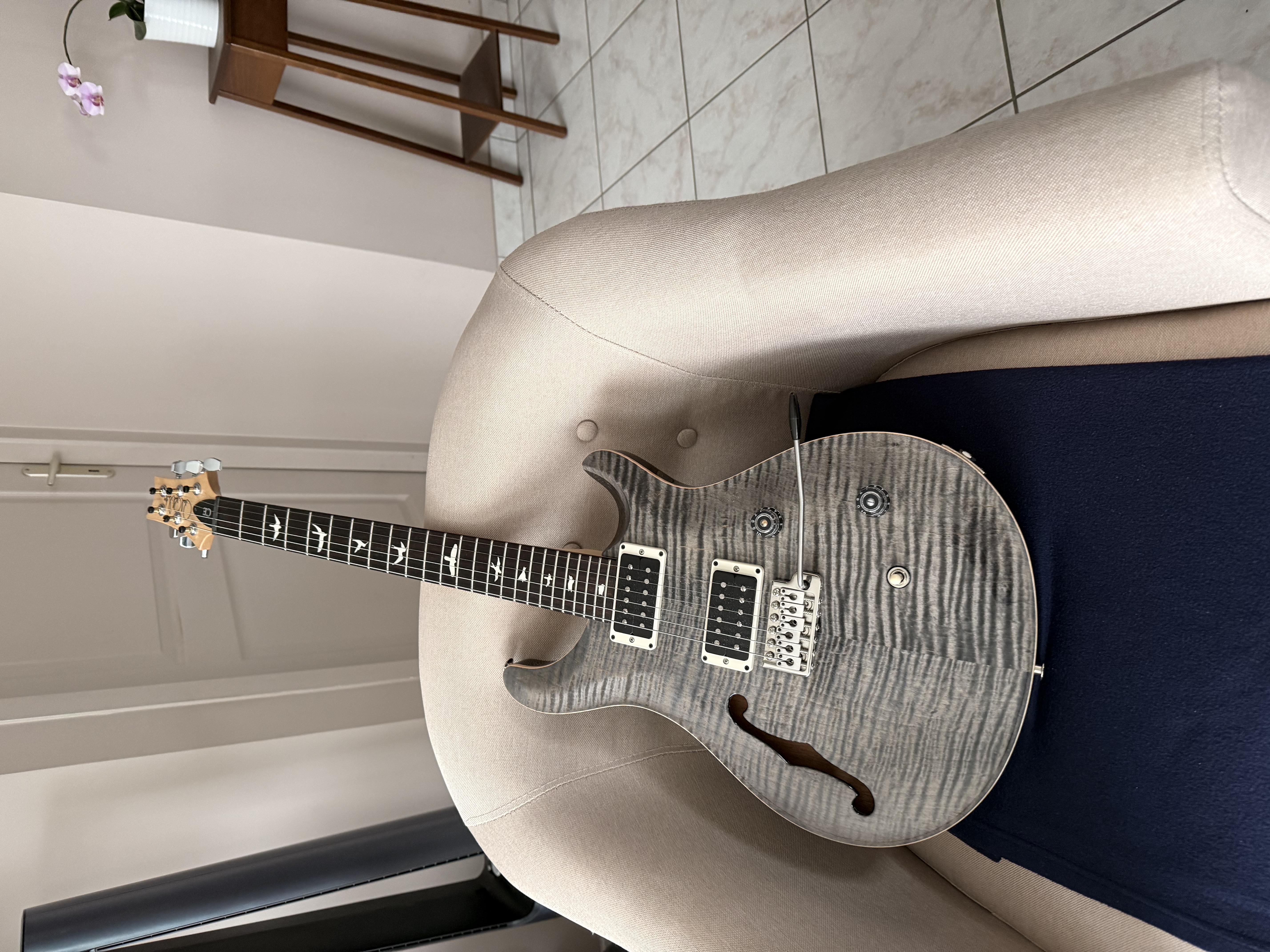 Prs ce 24 demi hollow faded grey black