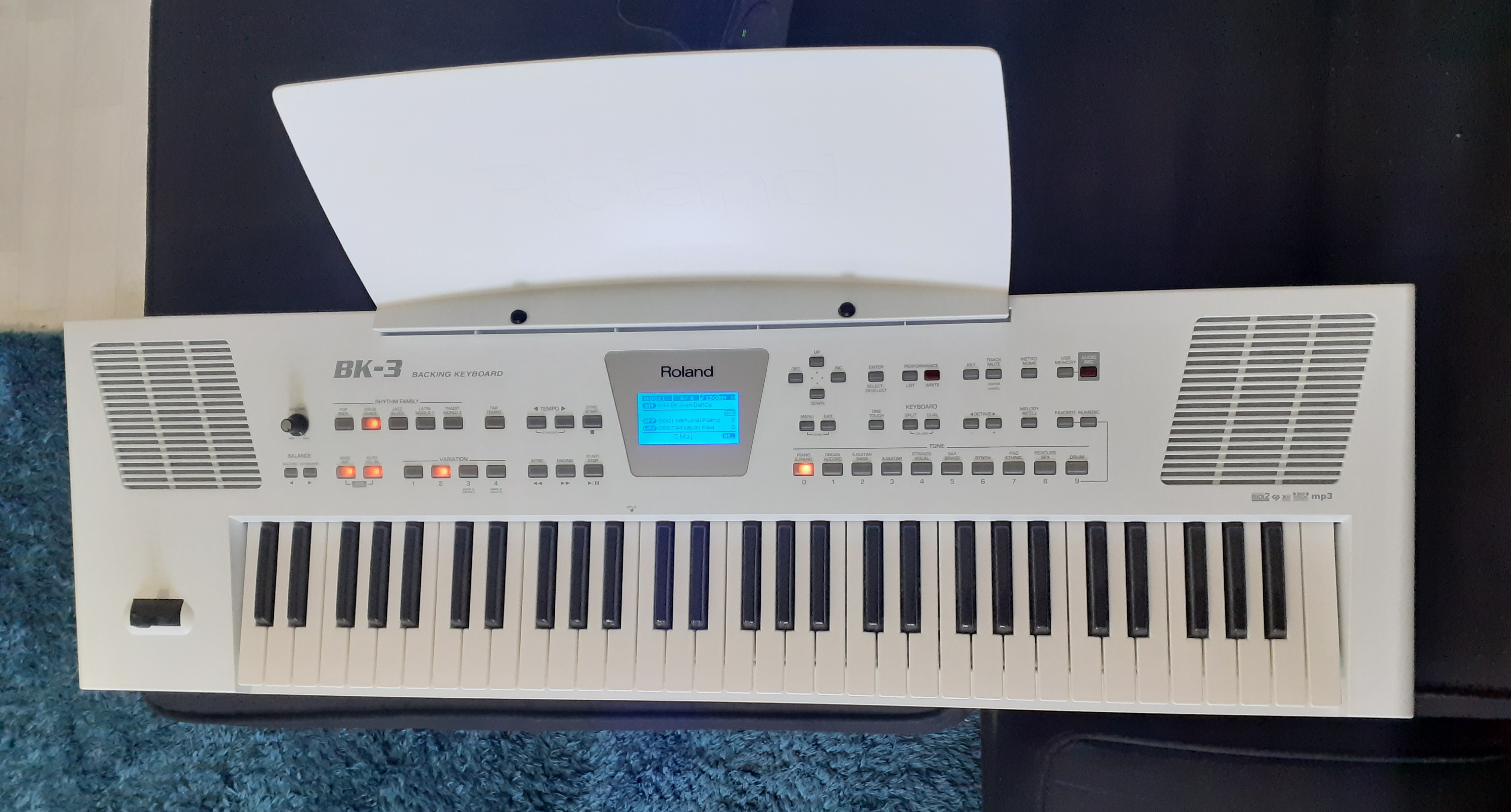 Synthétiseur Roland BK-3 (blanc)