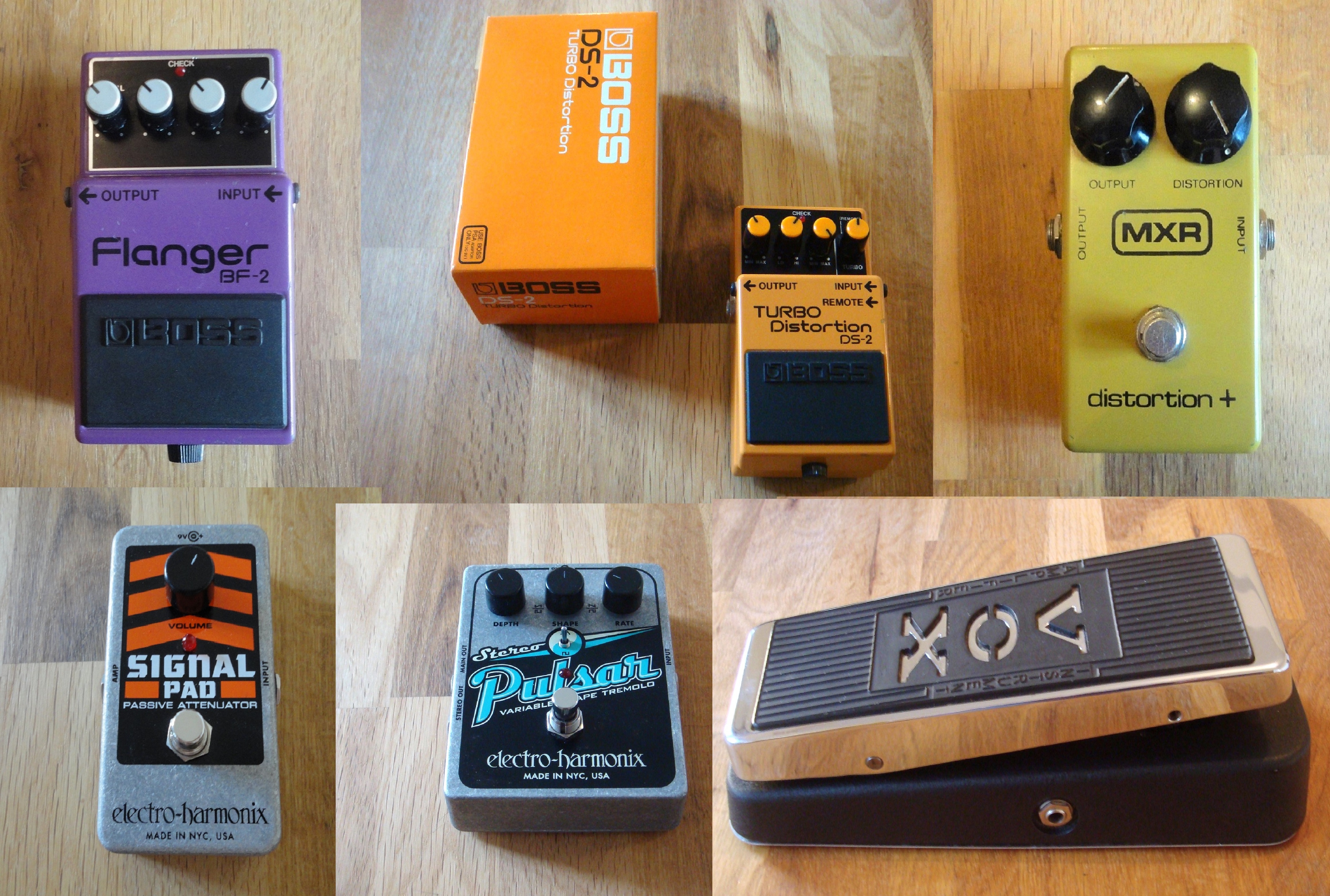 Pédales Boss, Electro Harmonix, MXR, Vox (en lot ou à l'unité)