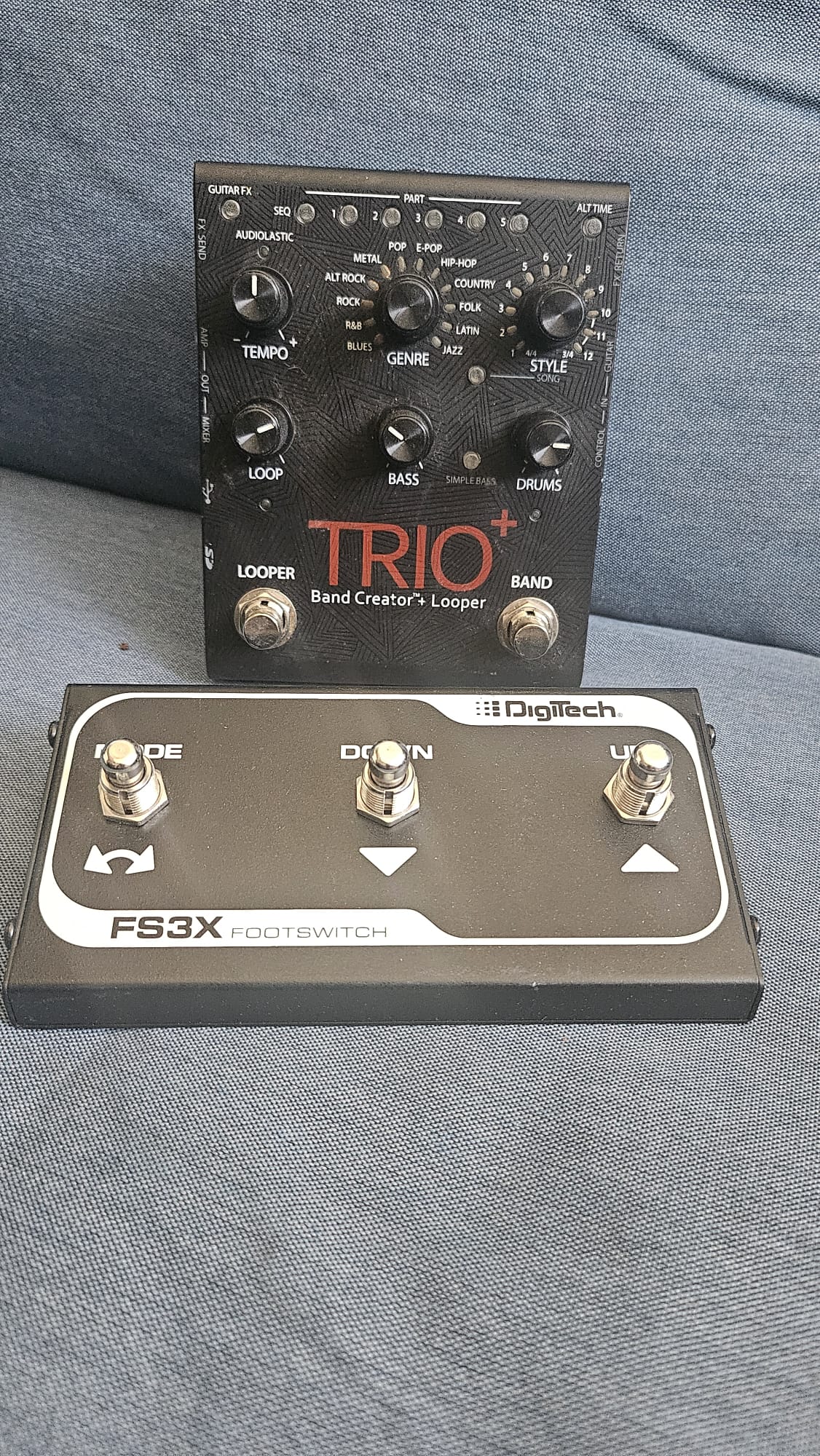 DigiTech TRIO+ + FS3X + carte SD – très bon état