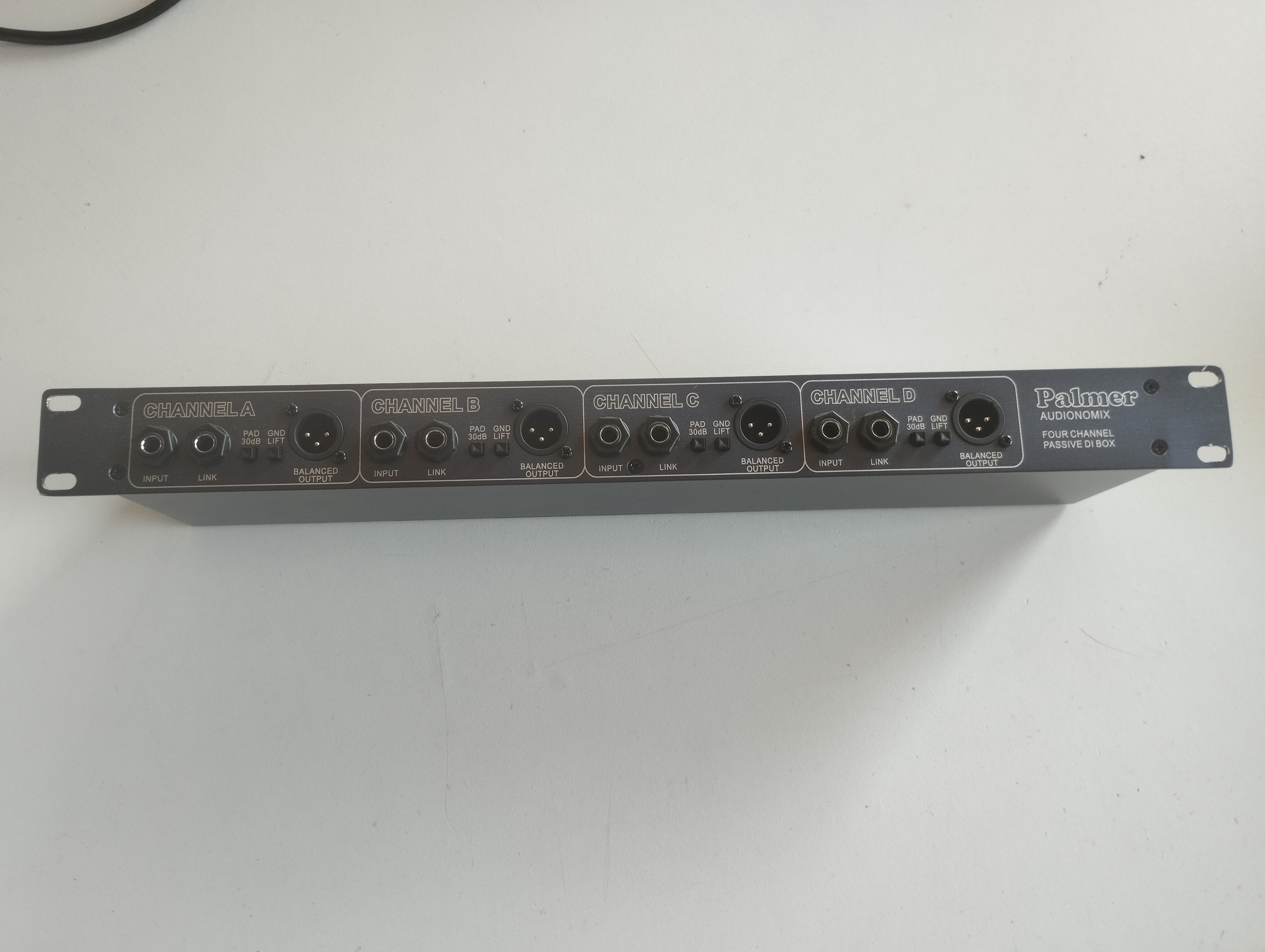 DI Box Palmer Pan 03 Audionomix rack direct box 4 canaux