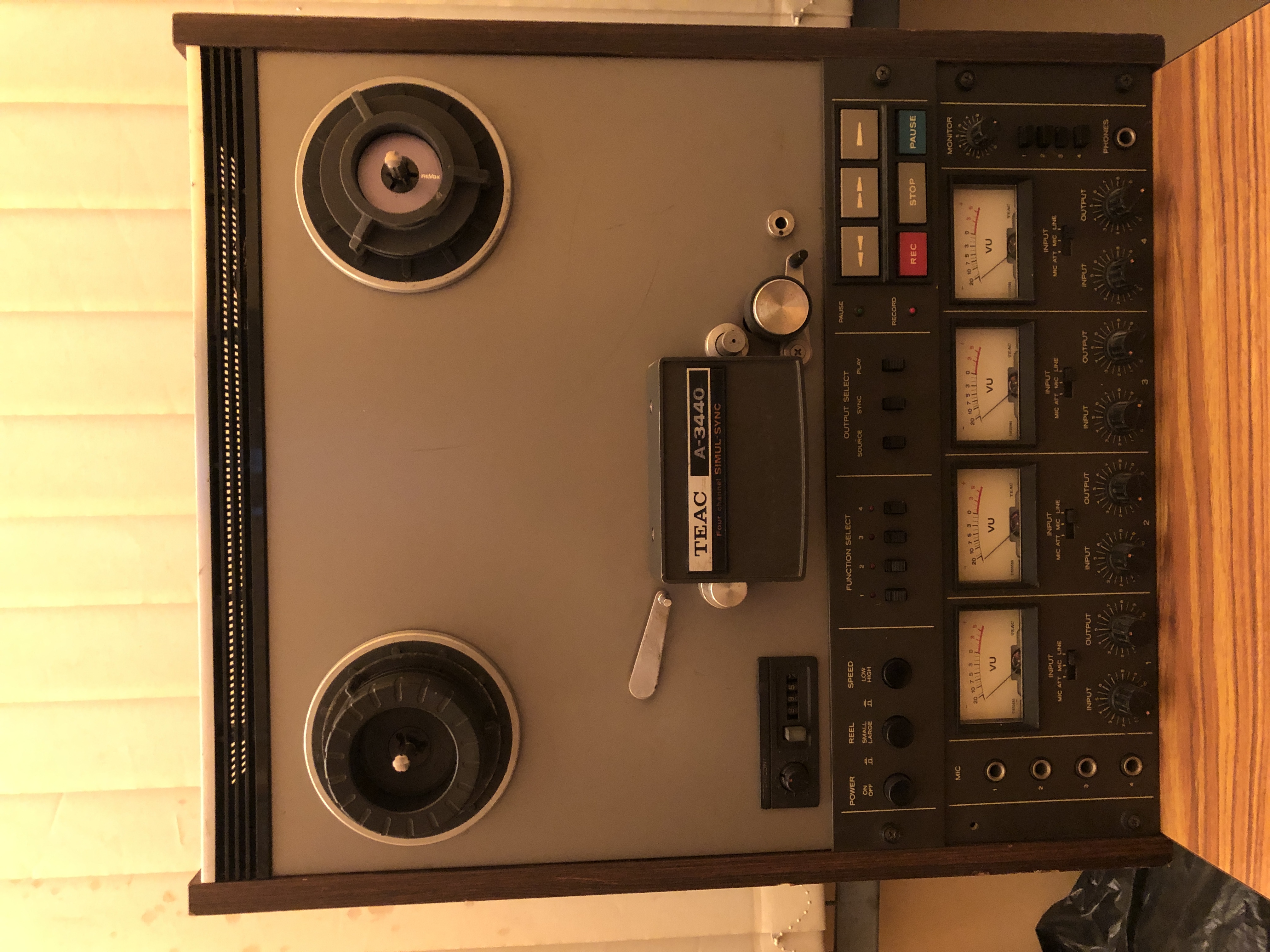 Magnétophone à bande Teac A3440 (pièce vintage de collection)