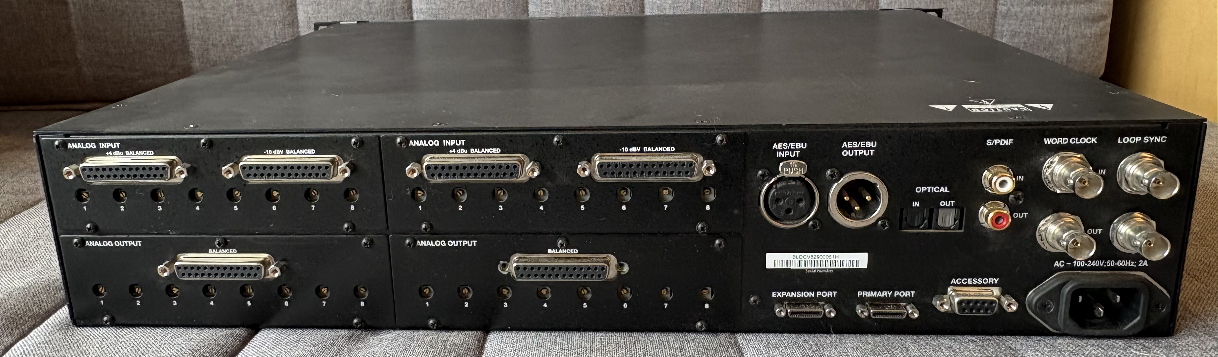 Avid HD I:O 16x16 analog back