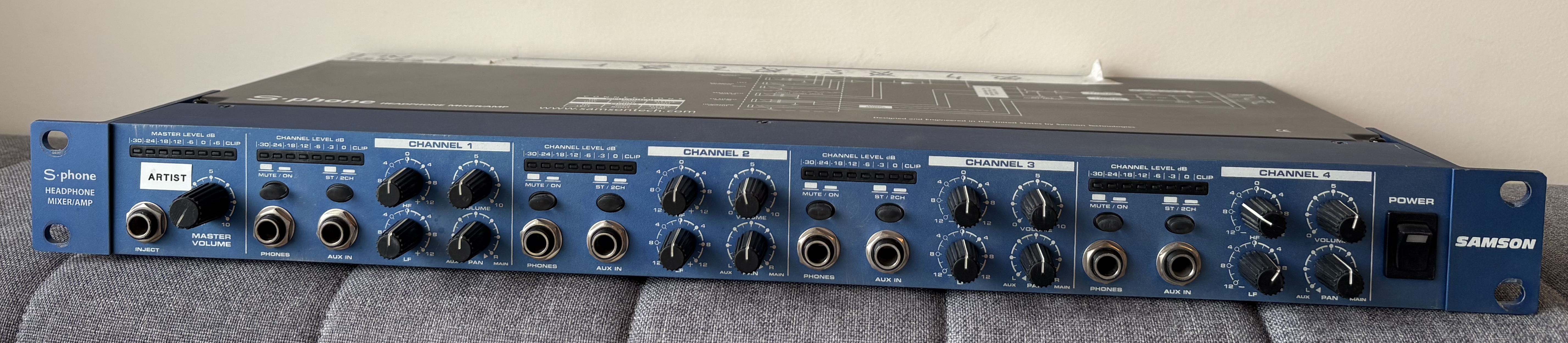 Vends SAMSON S-Phone 4 Channel Headphone Mixer Amplifier