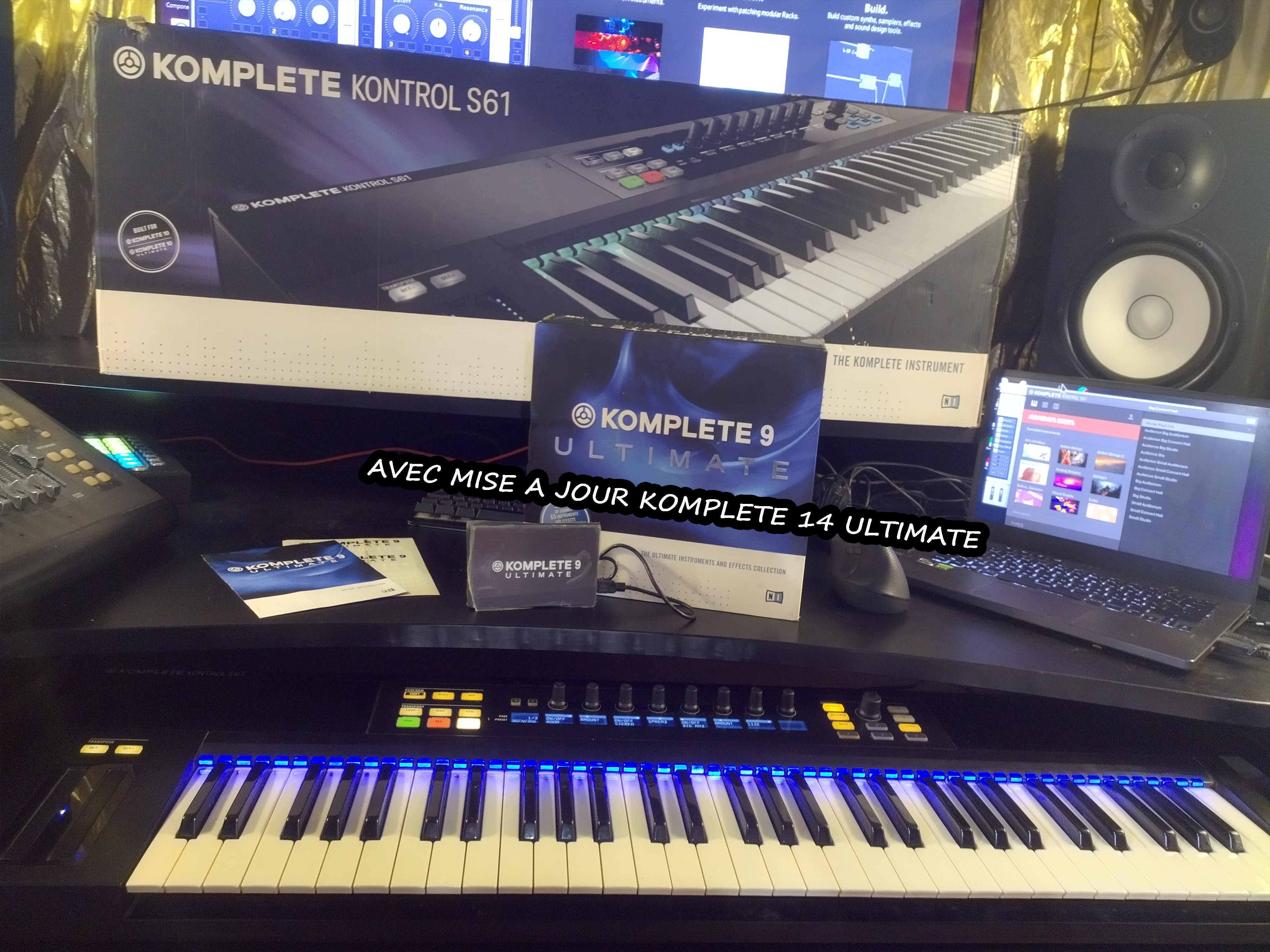 Bundle NI : Komplete Kontrol S61 touches + Komplete 14 Ultimate + boîtes d'origine + HDD vintage – Transfert officiel
