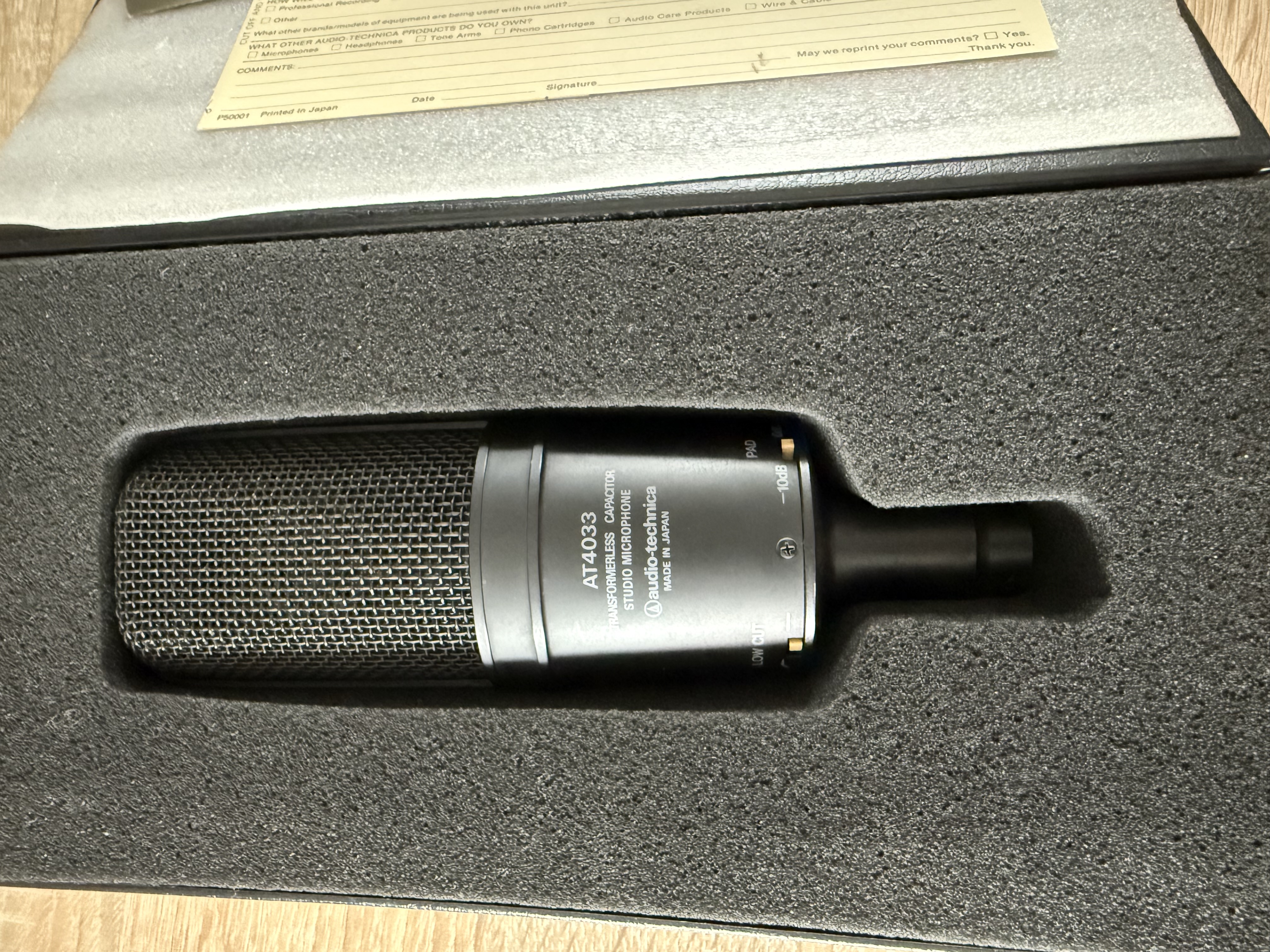 Vends micro Audio Technica AT4033