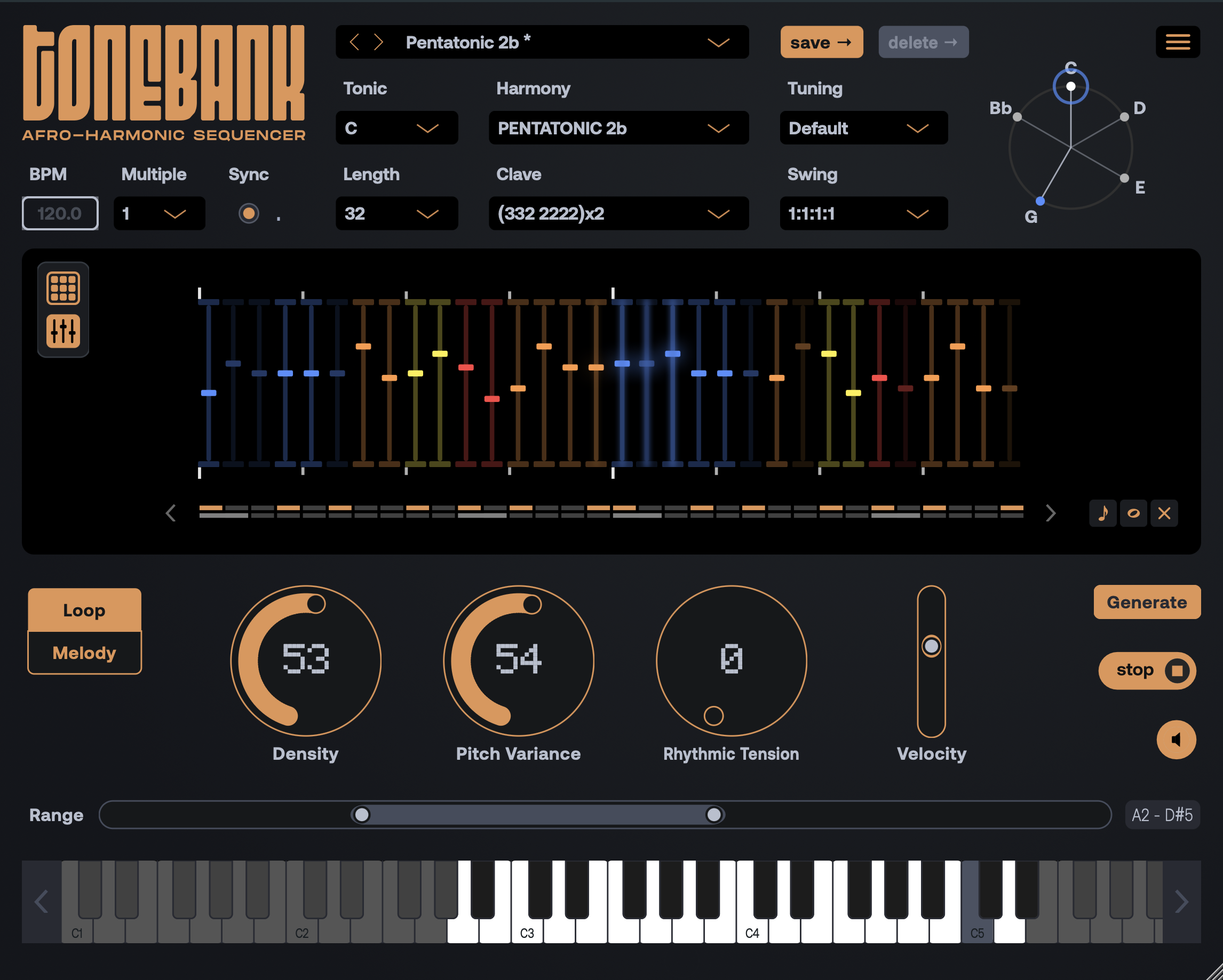 Tonebank pitch sliders