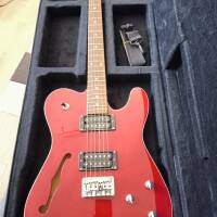 Squier Thinline Tele Master Series Crimson Transparent